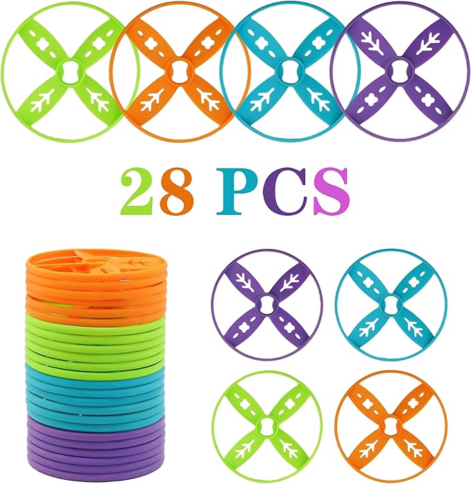 Outside Toys for Kids Ages 4-8, 28 Pack Flying Discs Supplement Set - Compatible with Most Handheld and Foot-Powered Flying Disc Toys, Includes 4 Vibrant Colors, Must-Have for Flying Disc Enthusiasts