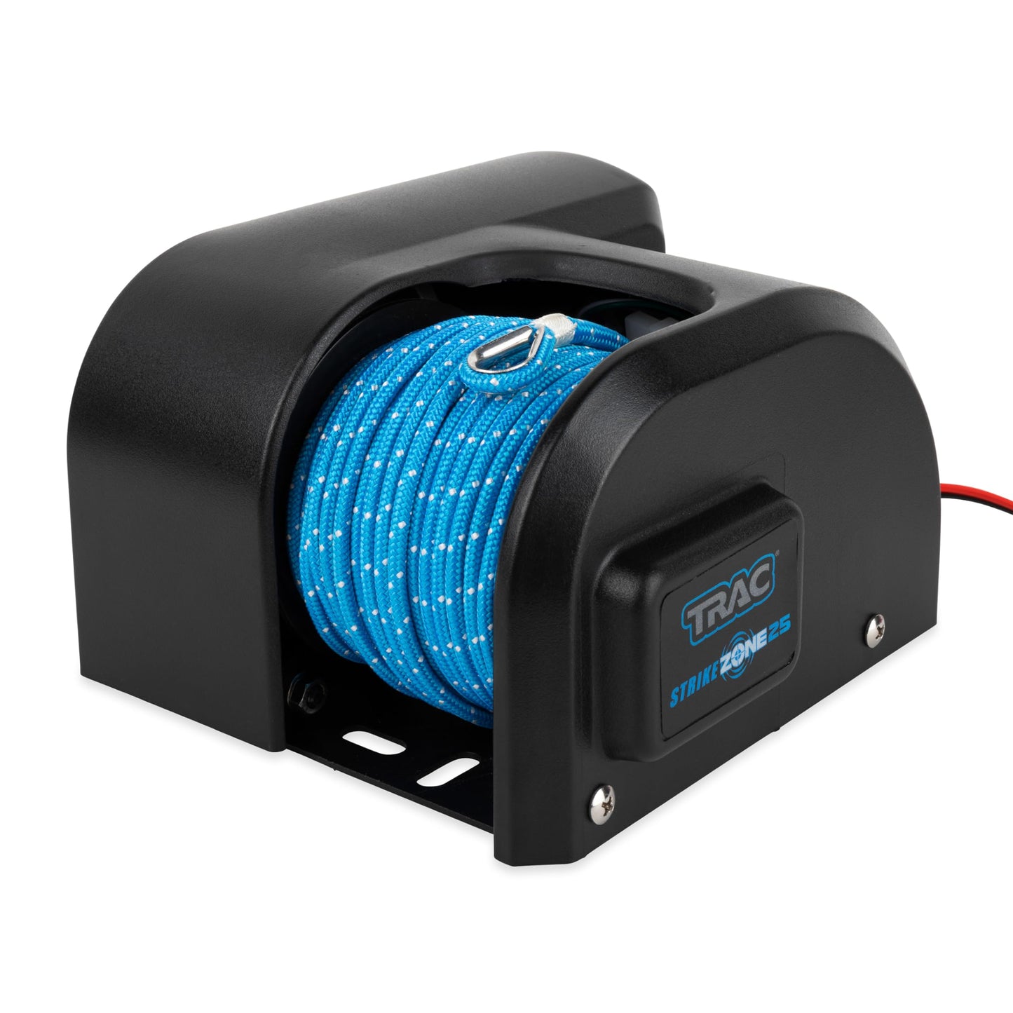 Camco TRAC Outdoors StrikeZone 25 Electric Anchor Winch with All Steel Gear Motor and Easy to Use Buttons for Automotive and Towing Winches, Black