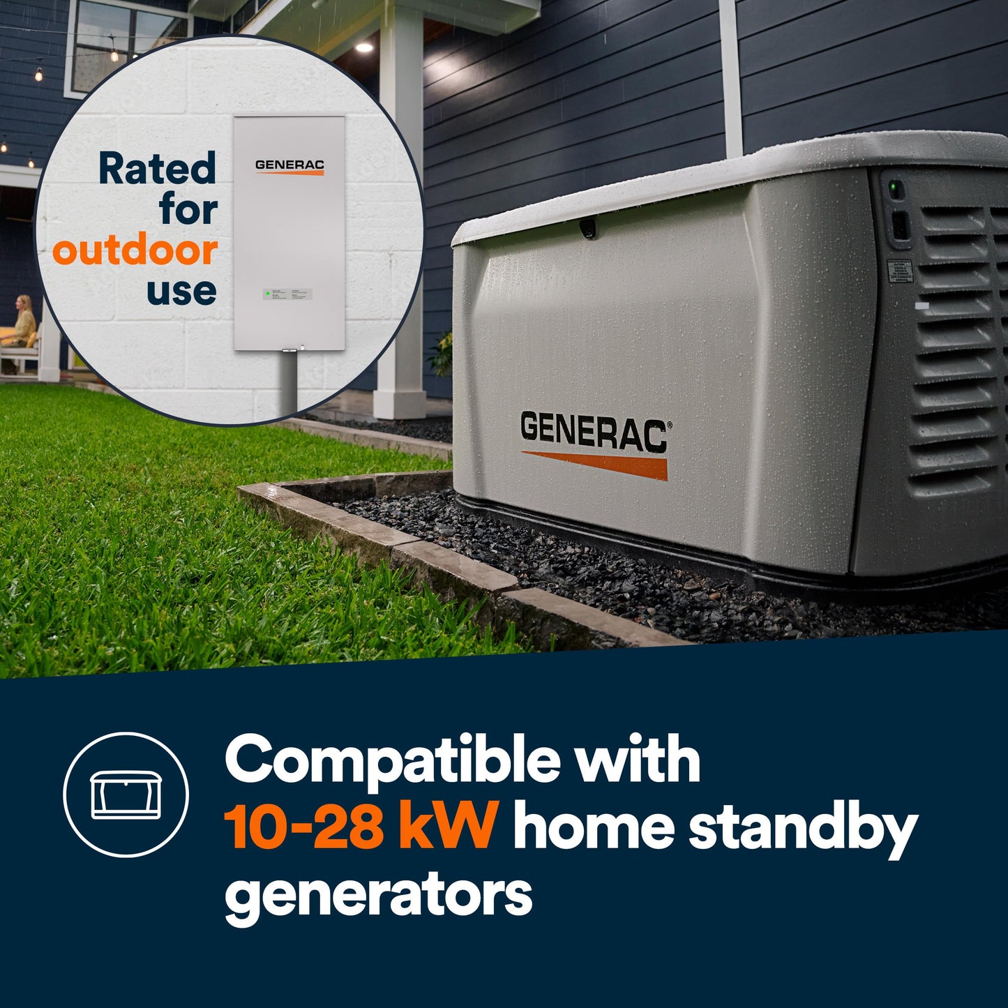 Generac Automatic Transfer Switch, 200A Service Entrance with Surge Protection