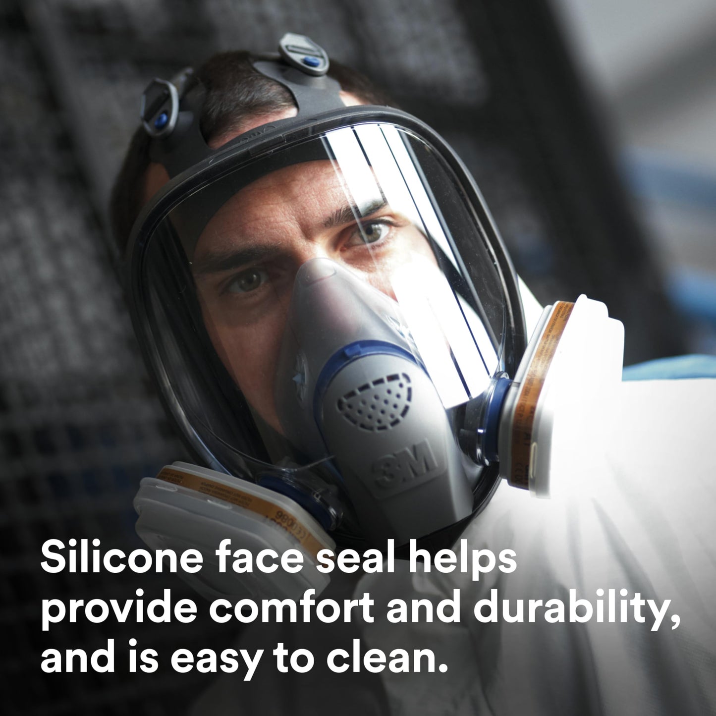 3M Ultimate FX Full Facepiece Reusable Respirator, FF-402, NIOSH, ANSI, Six-Strap Harness for a Secure Comfortable Fit, Cool Flow Valve, Passive Speaking Diaphragm, Medium