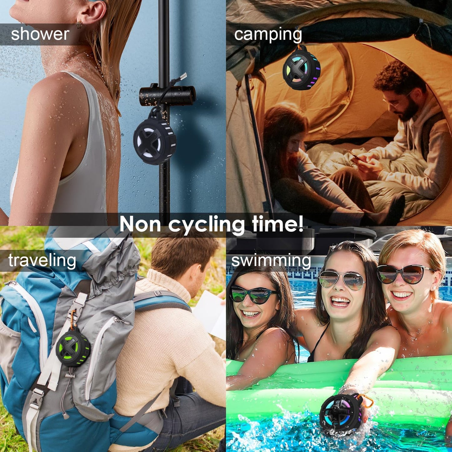 XLEADER V5.4, IPX7 Navigation,10W 24H Upgraded, Pro Bike Speaker, with Handlebar Mount, Bluetooth Waterproof, Silicone