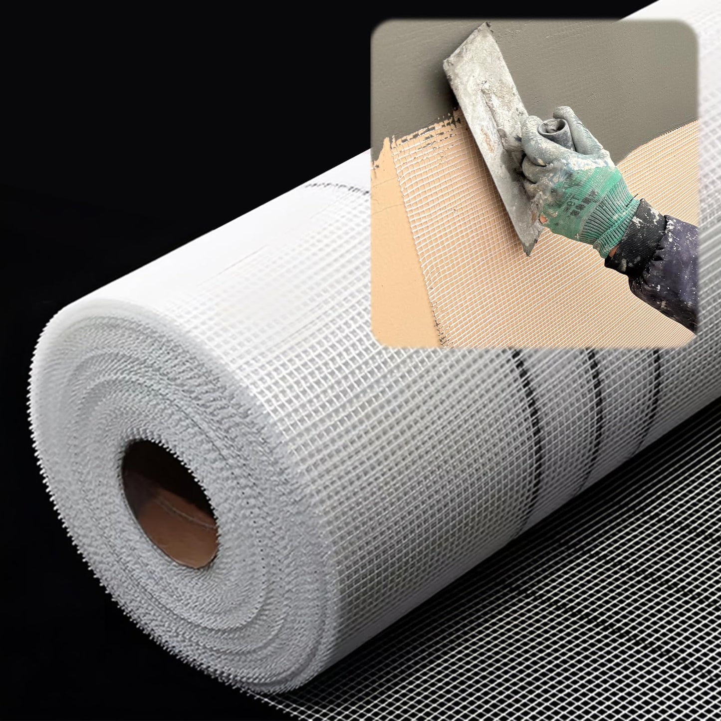 Fiberglass Mesh 3.2ft x 164ft,Fiberglass Mesh Plastering Mesh Enhanced Strength and Stability for Wall