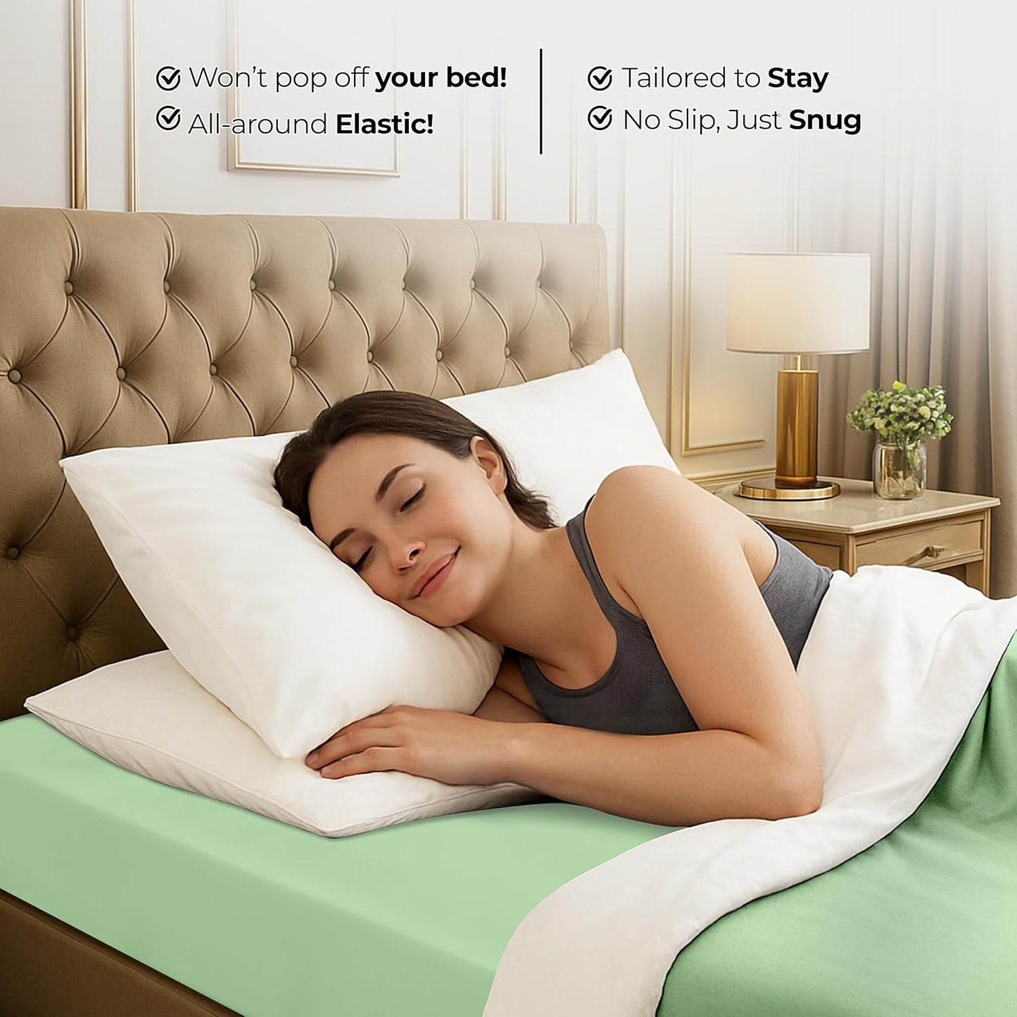 Utopia Bedding King Fitted Sheet - Soft Microfiber - Deep Pocket - Fade Resistant - Sage Green