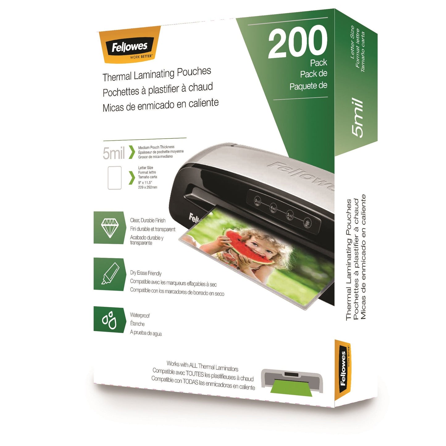 Fellowes Saturn 3i 95 Thermal Laminator Machine Bundle with Laminating Pouches