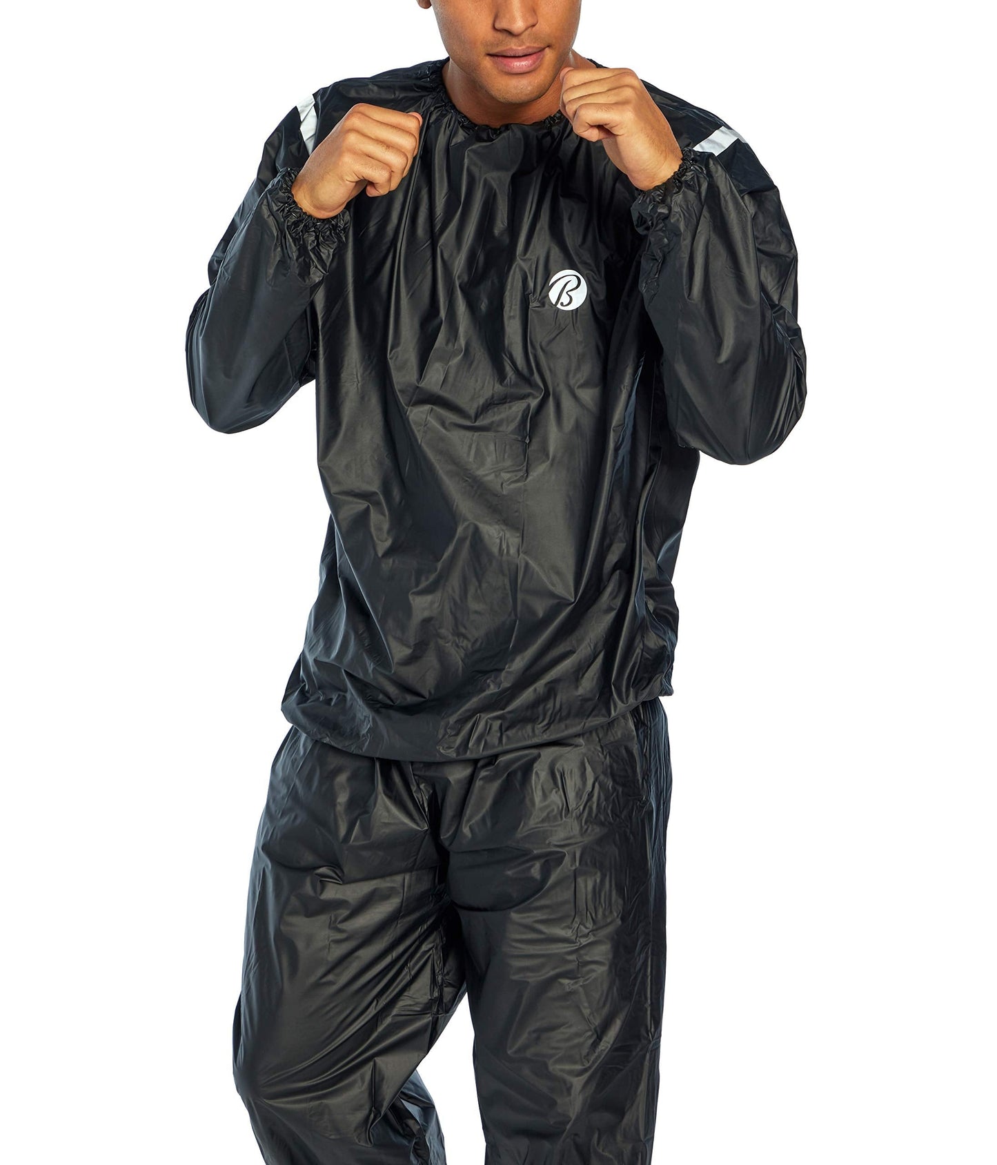 Bally Total Fitness Men's Sauna Suit, Black, Large-X-Large