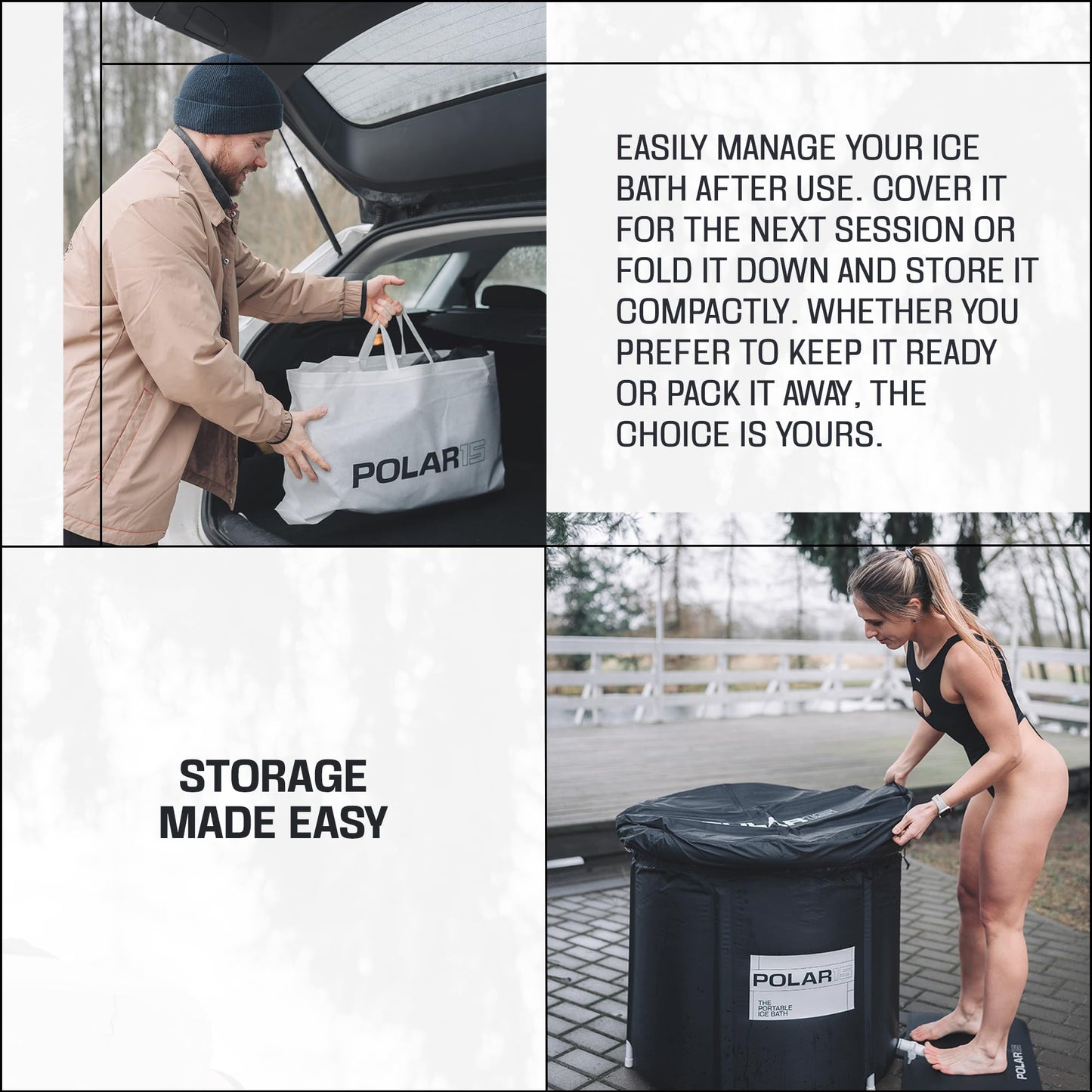 Premium Portable Ice Bath Tub for Athletes – 99-Gallon Cold Plunge Pool with Easy Drainage System – Durable PVC, Foam, and Nylon Layers – Tear-Resistant and Waterproof for Muscle Recovery