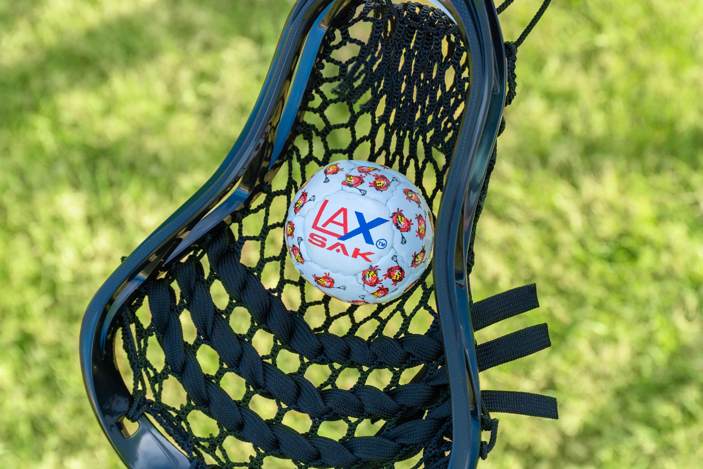 Lax Sak Soft Practice Lacrosse Balls - Same Weight & Size as a Regulation Lacrosse Balls, Great for Indoor & Outdoor Practices, Less Bounce & Minimal Rebounds - Mini Crabs, 1 Pack