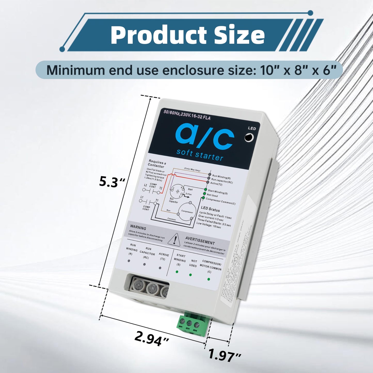 Eshcol AC Soft Start Kit for 4-7 Ton Air Conditioners, Fit for Home, RV, Commercial, Generators Use. Easy DIY Installation, Reduces Start-Up Current by 70%, 110V-240V. Compatible with Most AC brands.