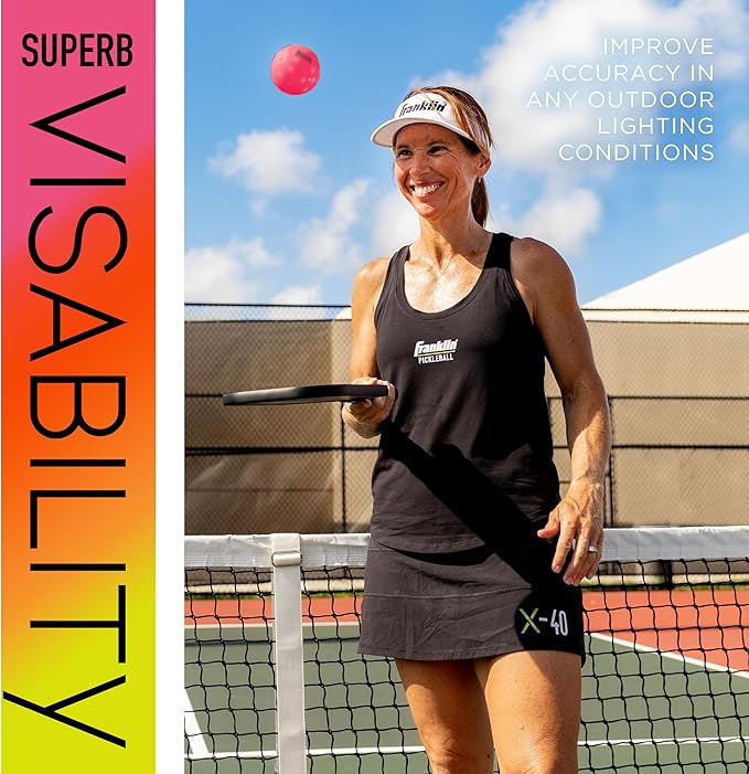 Franklin Sports X-40 Outdoor Pickleballs - Official Ball of USA Pickleball, APP Tour + US Open - Regulation Size