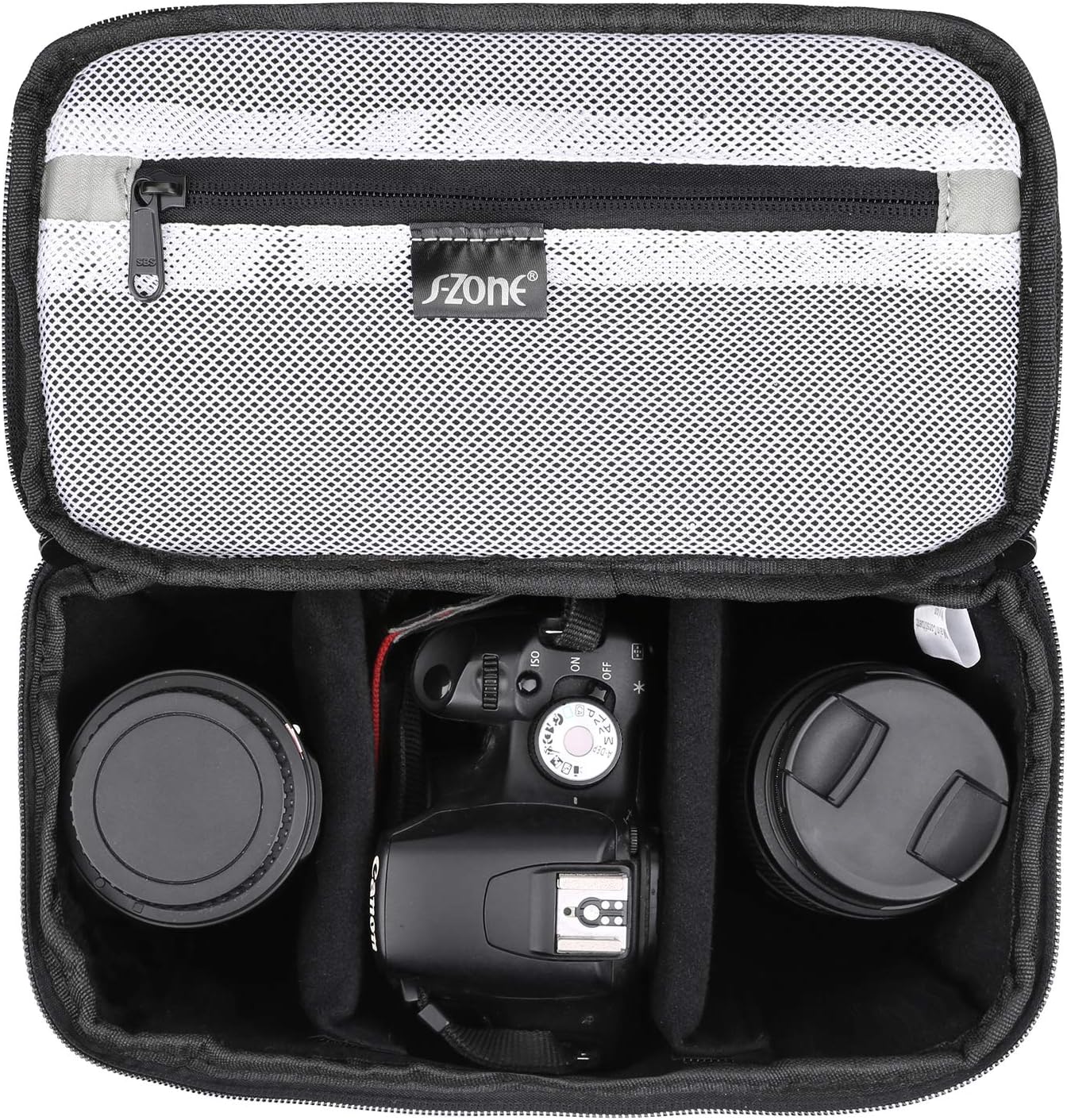 S-ZONE Compact Padded Camera Bag for DSLR & SLR - Versatile Protection for Sony, Canon, Nikon