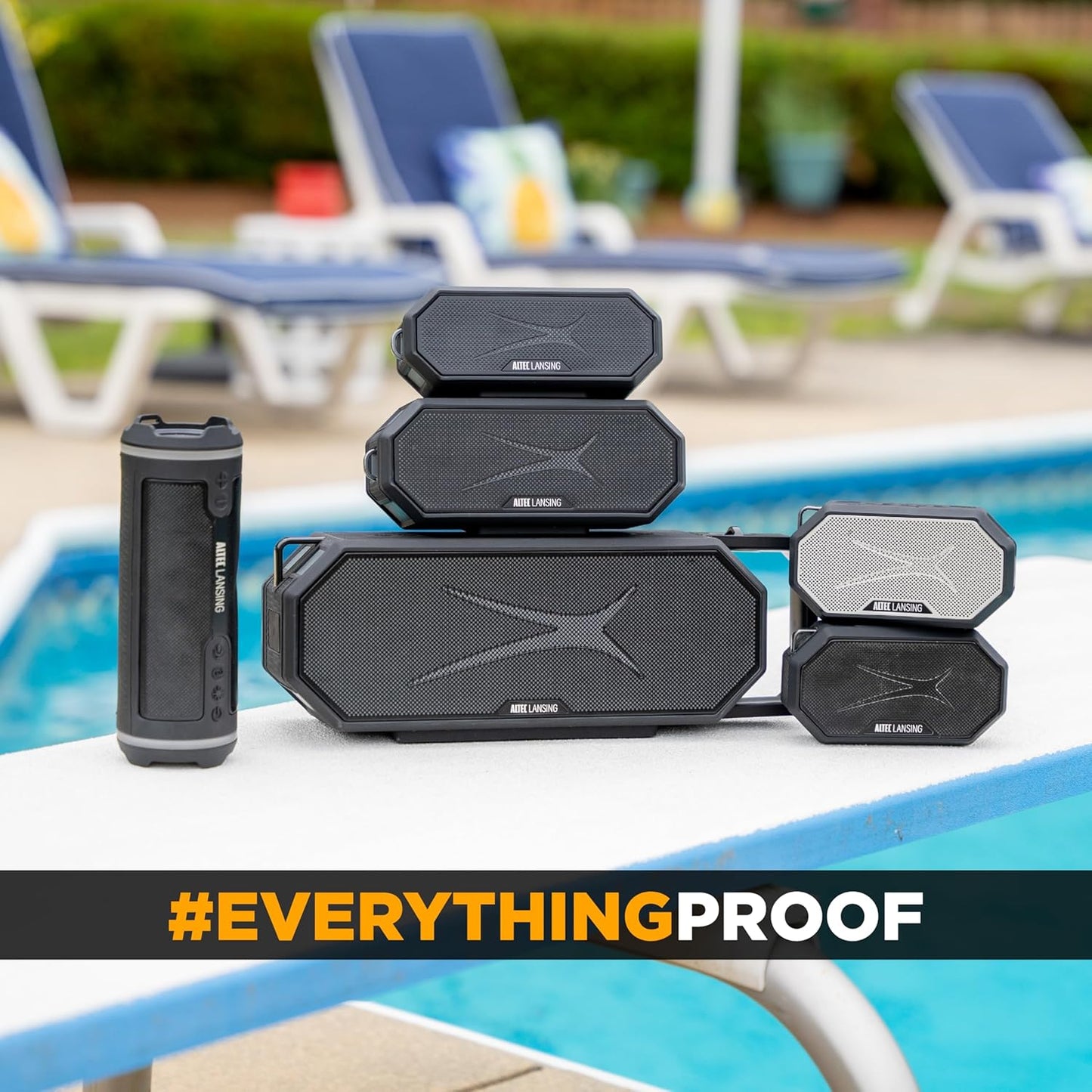 Altec Lansing 2.0, IP67 12h Portable Bluetooth Speaker HYDRAMINI Waterproof, Portable Speaker, Playtime, Wireless