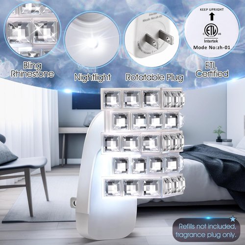 Hohean Wall Fragrance Plug-In - Night Light & Oil Diffuser for Home | Compatible with Bath & Body Works (1 Pack, Irregular)