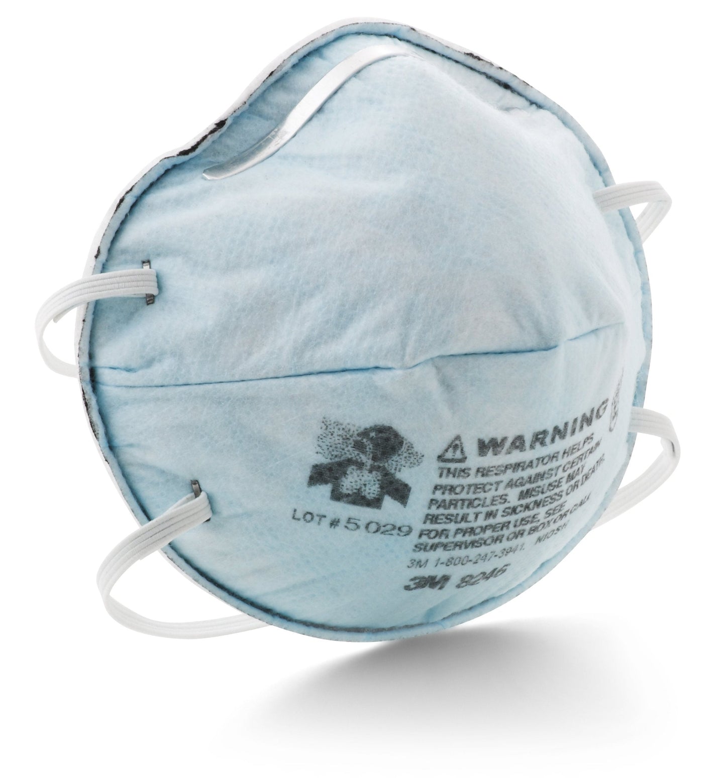 3M Particulate Respirator 8246, Pack of 20, R95, NIOSH APPROVED, with Nuisance Level Acid Gas Relief, Carbon Filter Layer, AG Reduction, Disposable