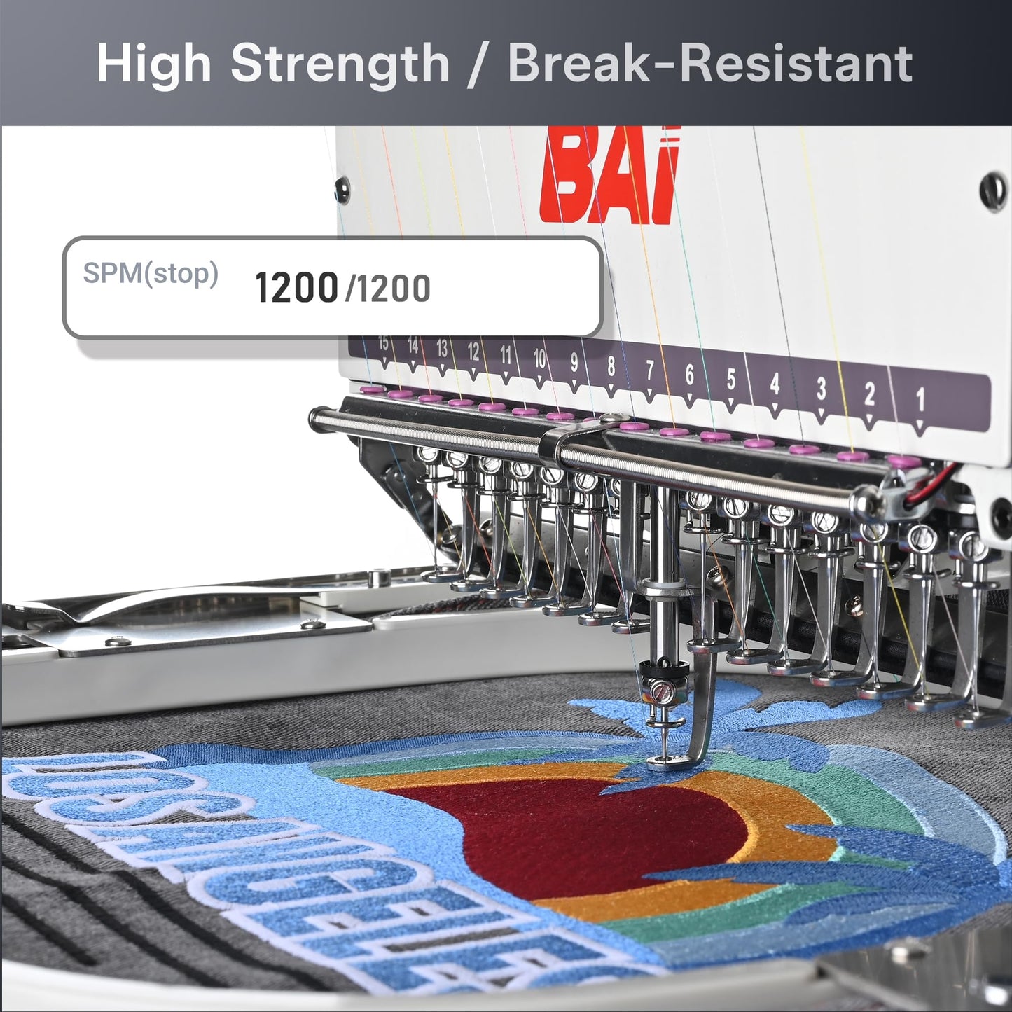 BAi Embroidery Bundle – 100 Color 40WT Thread Set (4000M) + Tear Away Stabilizer 12" x50 Yards 2.0oz for Machine Embroidery