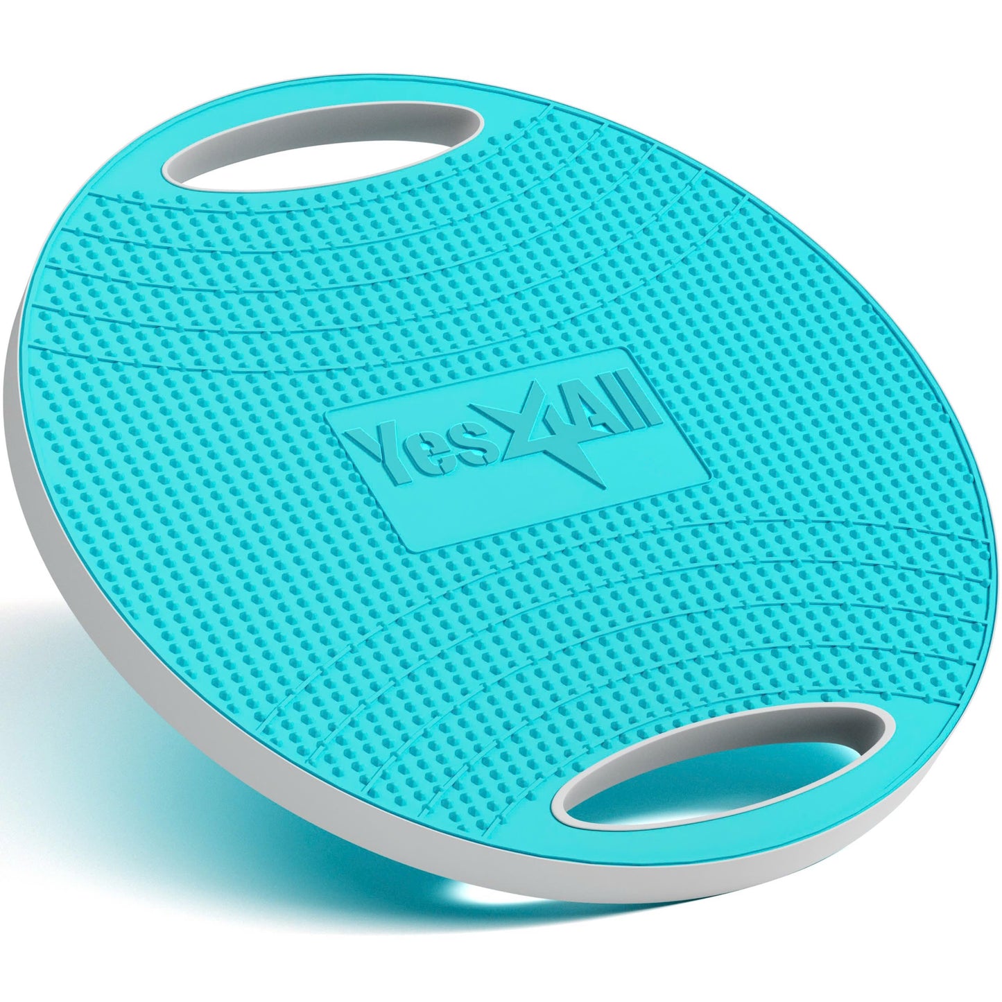 Yes4All Wobble Balance Board, Upgraded Plastic Stability Trainer with TPE Surface & Handles for Home Gym & Standing Desk (Sky Blue - 16.3" Dia)