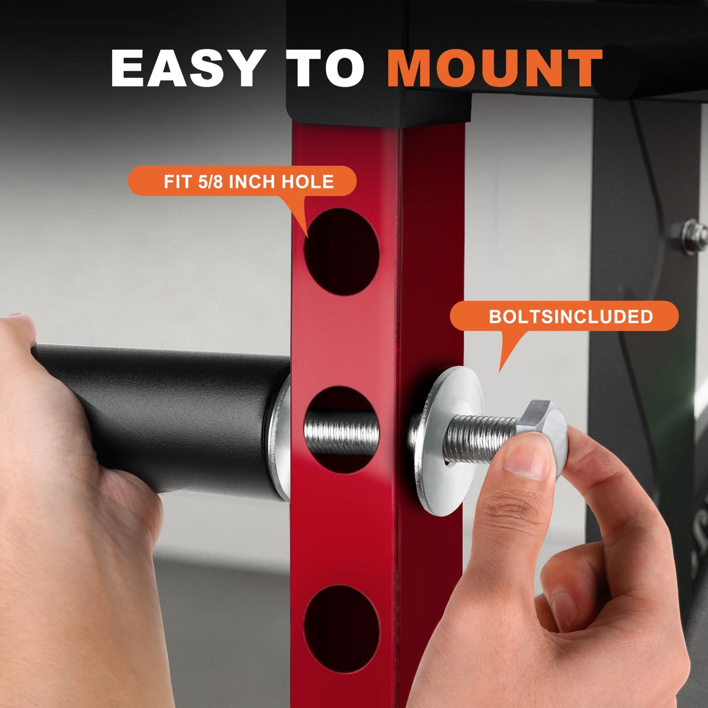 EVERYMATE Weight Plate Holder, Weight Plate Storage Rack, Fitness Squat Rack Attachments, For Power Rack 2x2-3x2,Fit 2" Weight Plates
