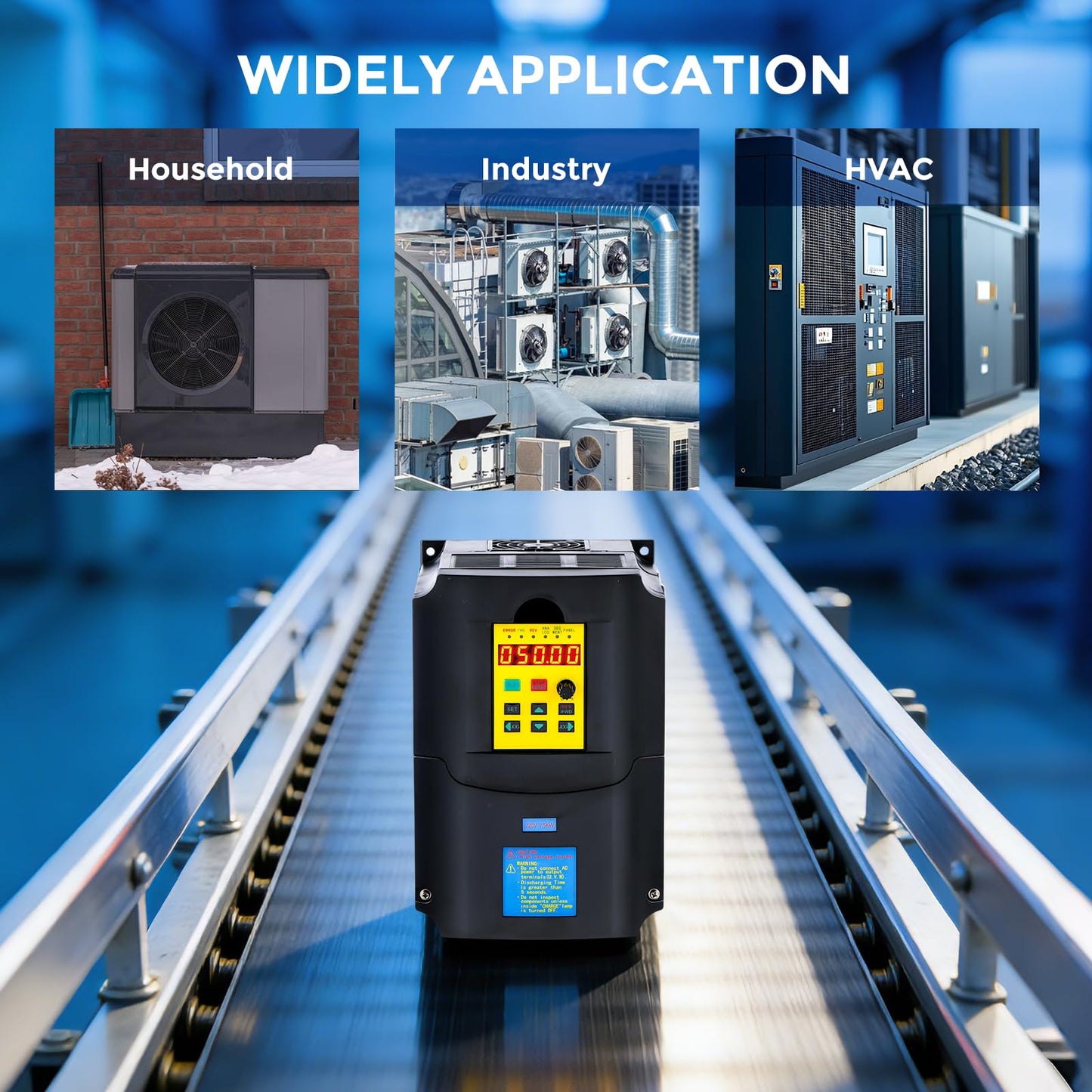 Bonvoisin 7.5KW/10HP VFD Variable Frequency Drive 32A 220V Single/Three Phase Input to 3 Phase 0-400 Hz Output for AC Motor Speed Control