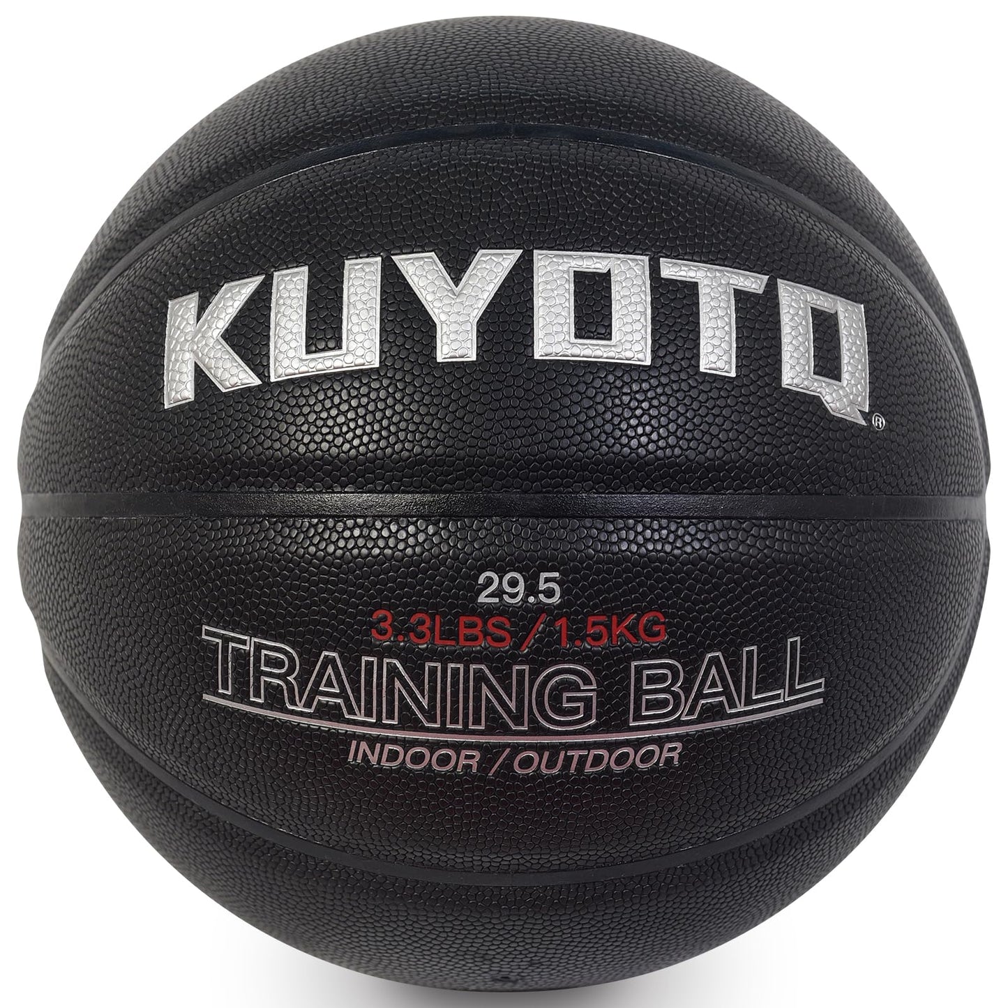 KUYOTQ 3.3LBS 29.5" Weighted Heavy Basketball Composite in&Outdoor Trainer Basketball for Improving Ball Handling Dribbling Passing and Rebounding Skill (deflated, Size 7)