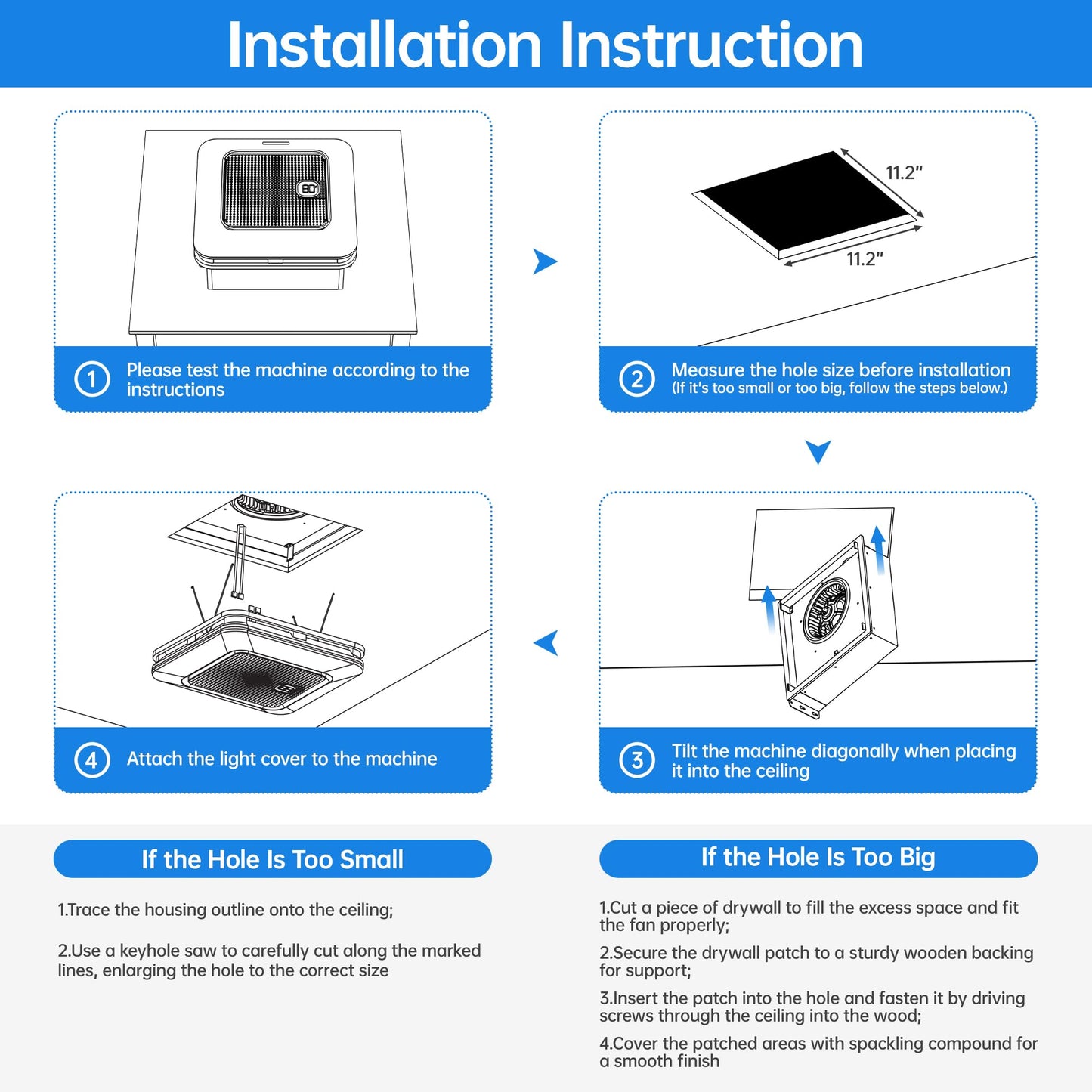 Hawkrown Bathroom Exhaust Fan with Bluetooth Speaker, 230 CFM 1.0 Sone Bathroom Exhaust Fan with Light, 3 Dynamic Light, 7 LED Color, 3 Color Temperatures, Nightlight,Remote, Easy Install