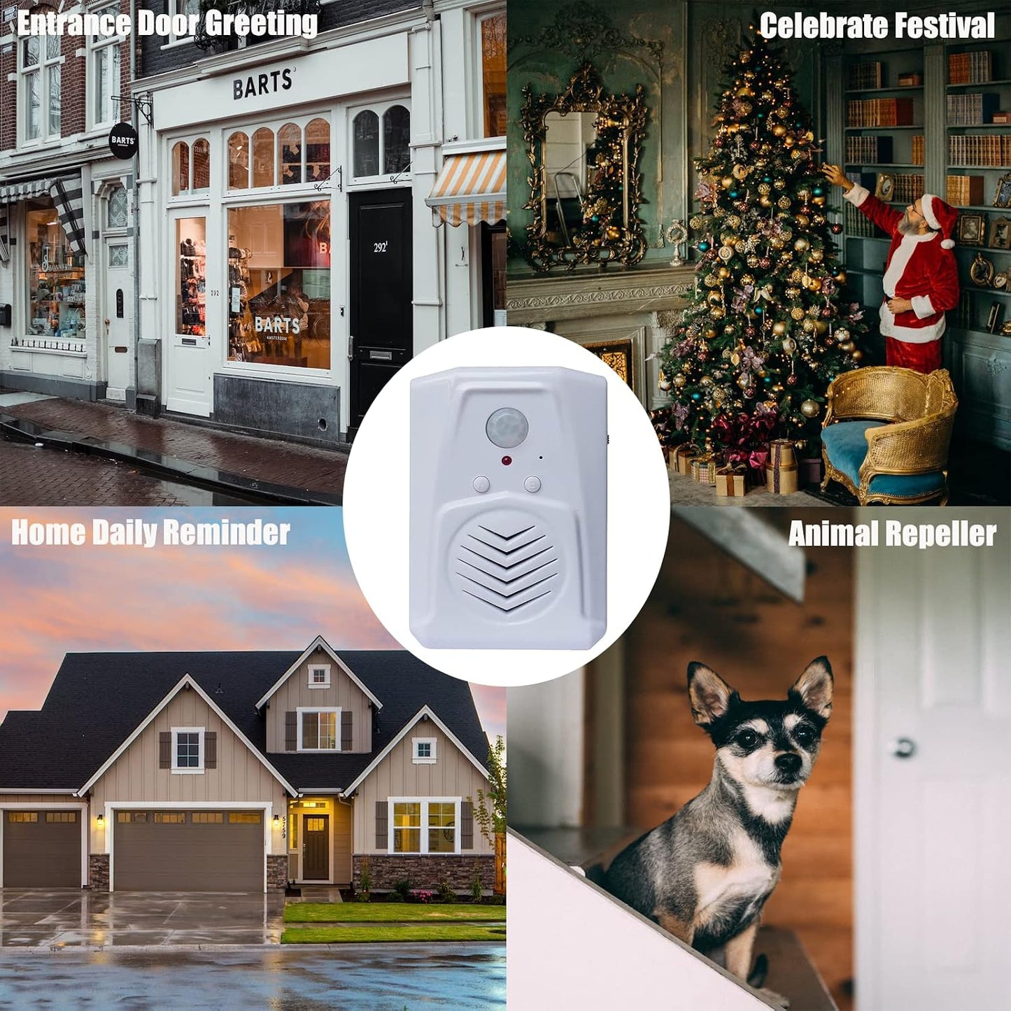 XYszpcgs MP3 Replaceable Voice PIR Infrared Motion Sensor Activated Audio Files to Play Speech for Welcome