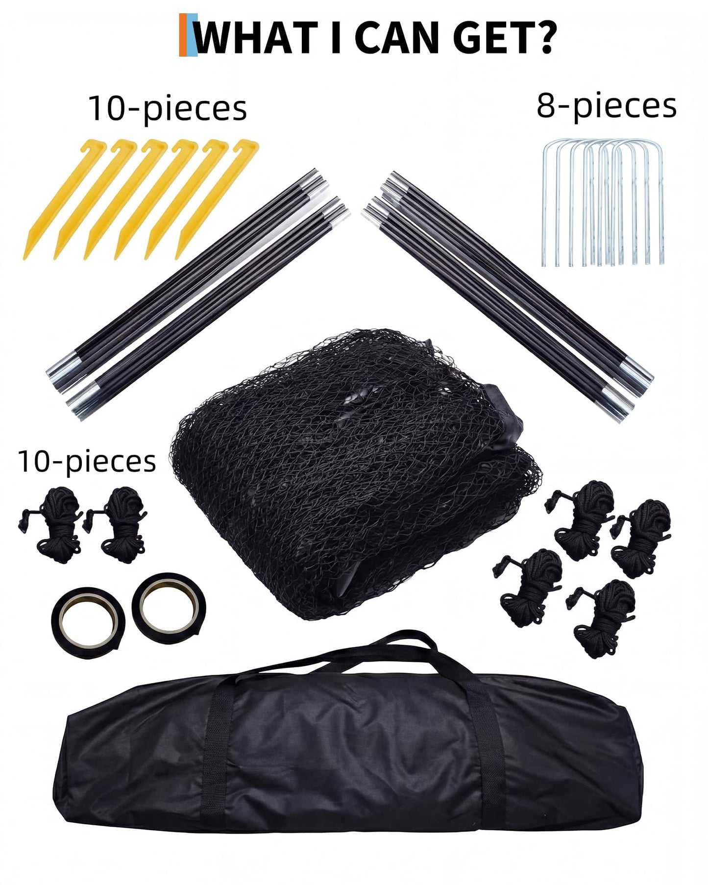 Garvee 33Ft Baseball Batting Cage, Baseball Training Equipment Netting Cages, with Frame & Net – Practice Hitting, Pitching & Golf in Backyard or Field