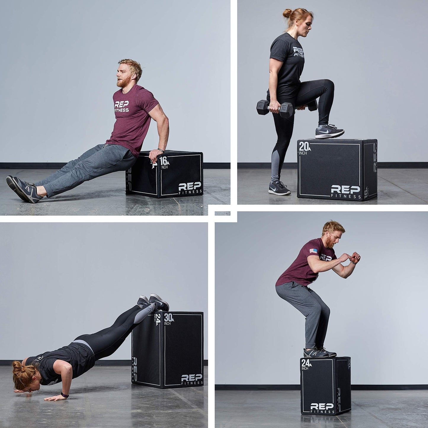 REP Soft Plyo Box | 30 inch | 3-in-1 Foam Jump Box | Plyometric Training Platform | Home Gym Workout Equipment | Step Exercise Block | Non-Slip Jumping Mat | Adjustable Height