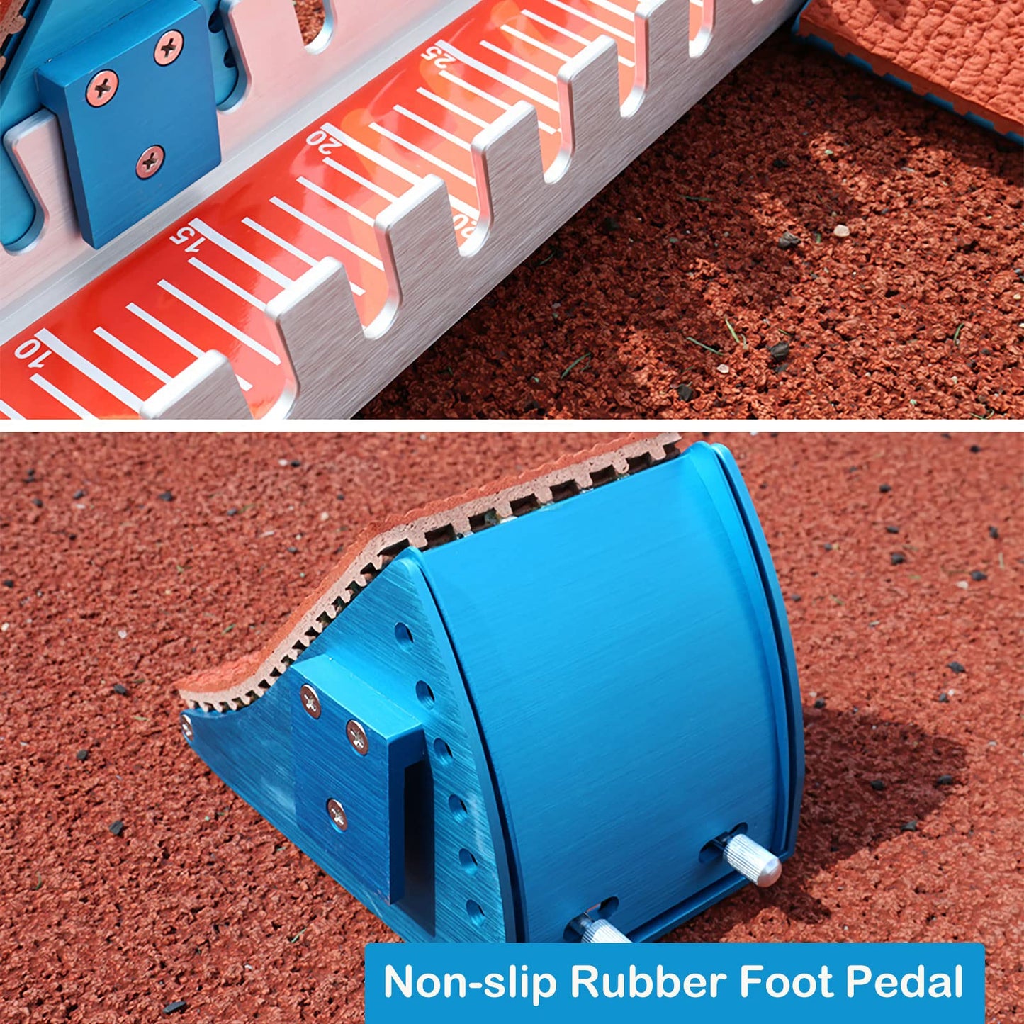 Supvision 32in High-Level Starting Blocks Aircraft Grade Aluminum Running Track Blocks Waterproof and Rustproof 6 Angle Adjustable Pedals for Track and Field Competition
