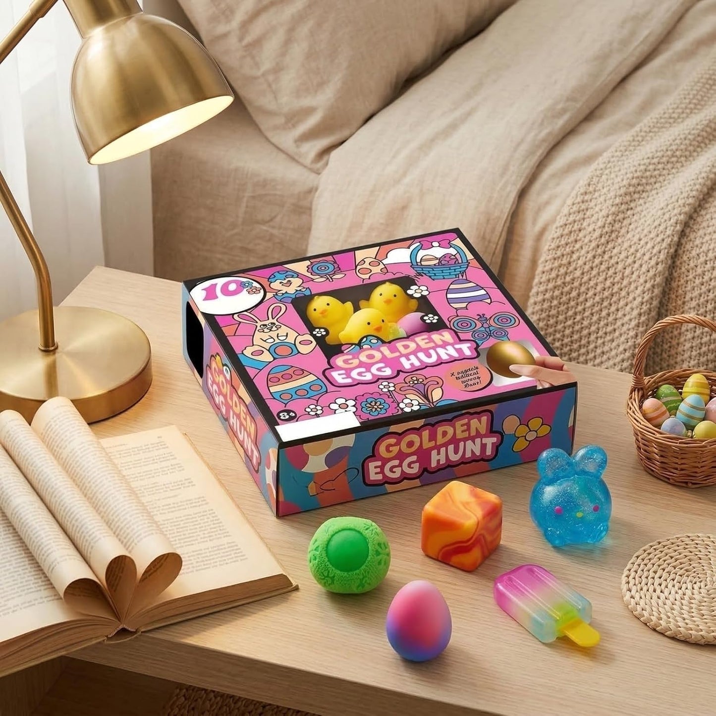 Regine Switzerland Easter Golden Egg Treasure Hunt Set - 10-Piece Mystery Gift for Family & Friends