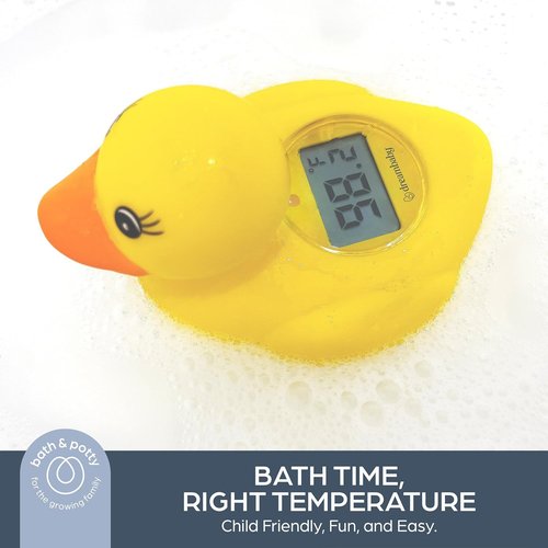 Dreambaby Duck Baby Bath Thermometer - Instant Digital Water & Room Temperature Reader | Fun Floating Toy for Newborns