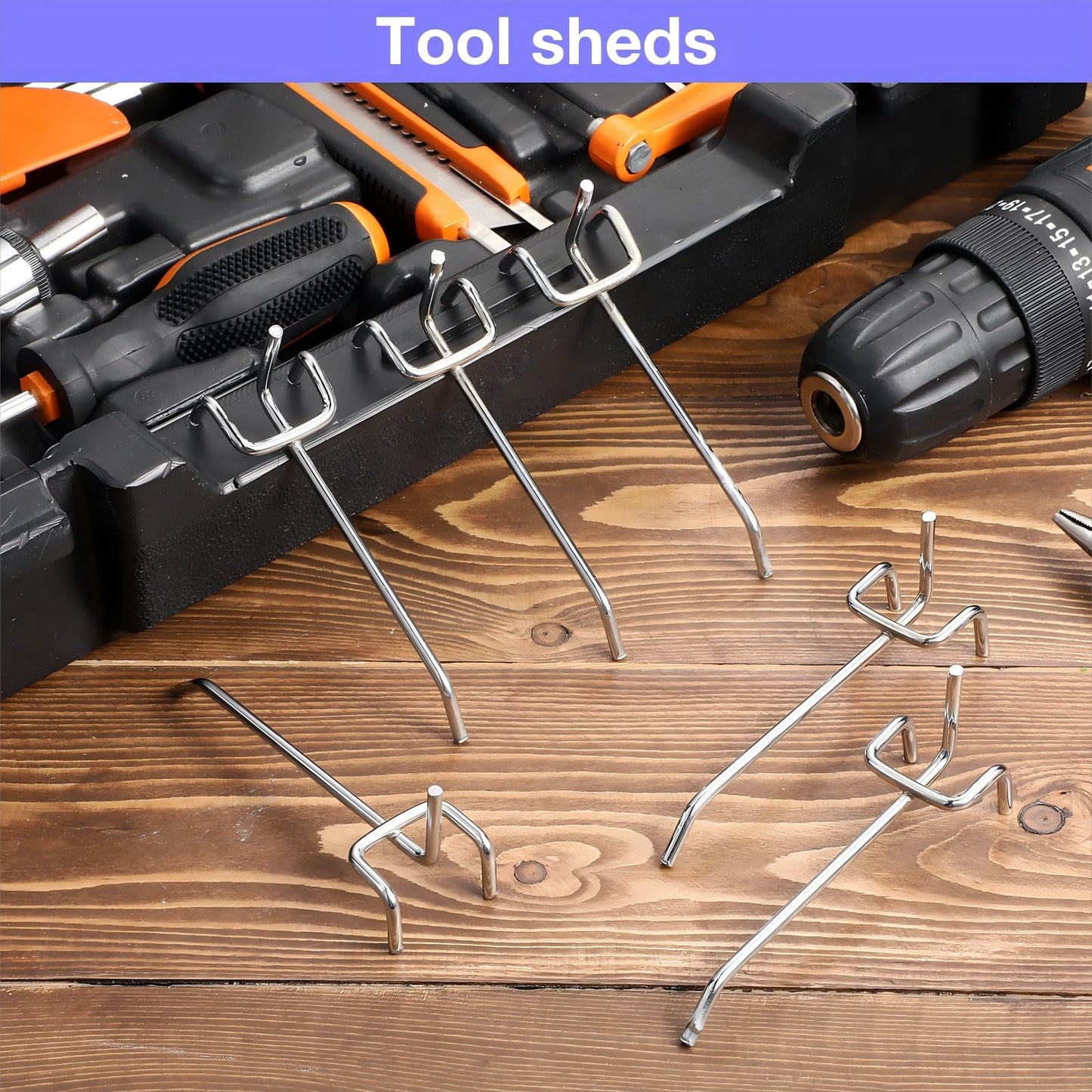Moxweyeni 150 Pack Pegboard Hooks 3 Inch Metal Display Hooks Suitable for 1/8 Pegboard Accessories for Garage, Office, Kitchen, Store