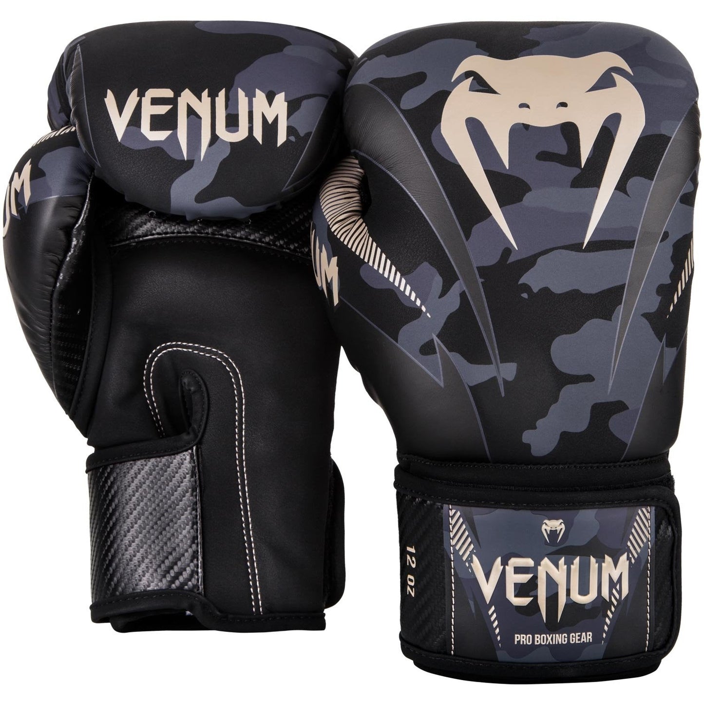 Venum Impact Boxing Gloves - Dark Camo/Sand - 16oz
