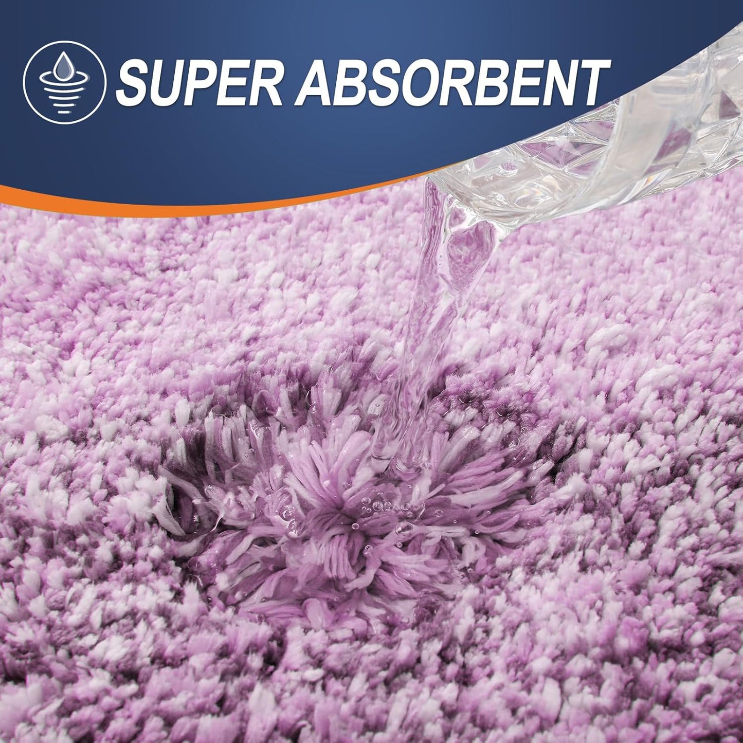 OLANLY Bathroom Runner Rug - Extra Soft Microfiber Mat | Quick Dry, Rubber Backing - 59x24, Pinkish-Purple
