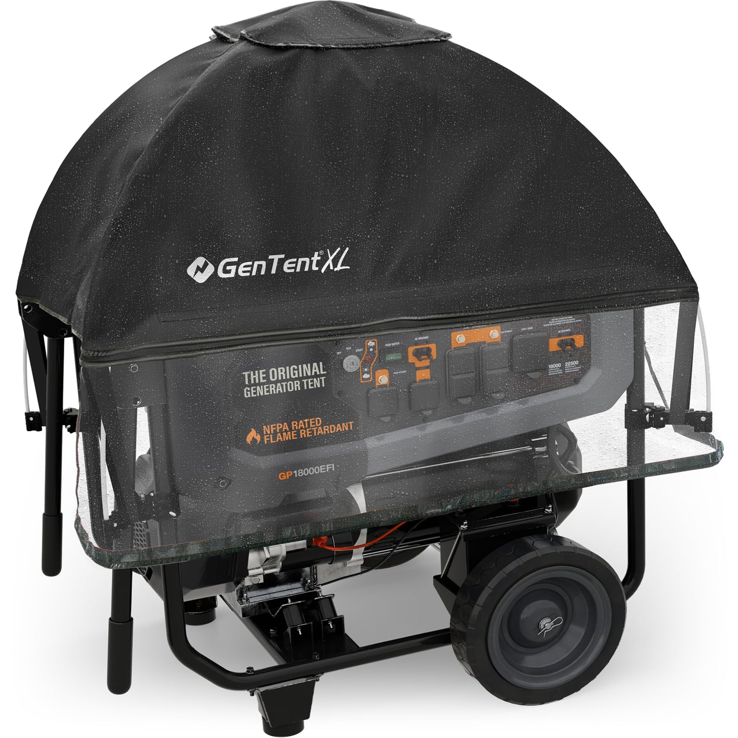 GenTent XL Open Frame Running Cover – Universal Kit Generator Tent for Larger Generators (Black, XL - Standard)