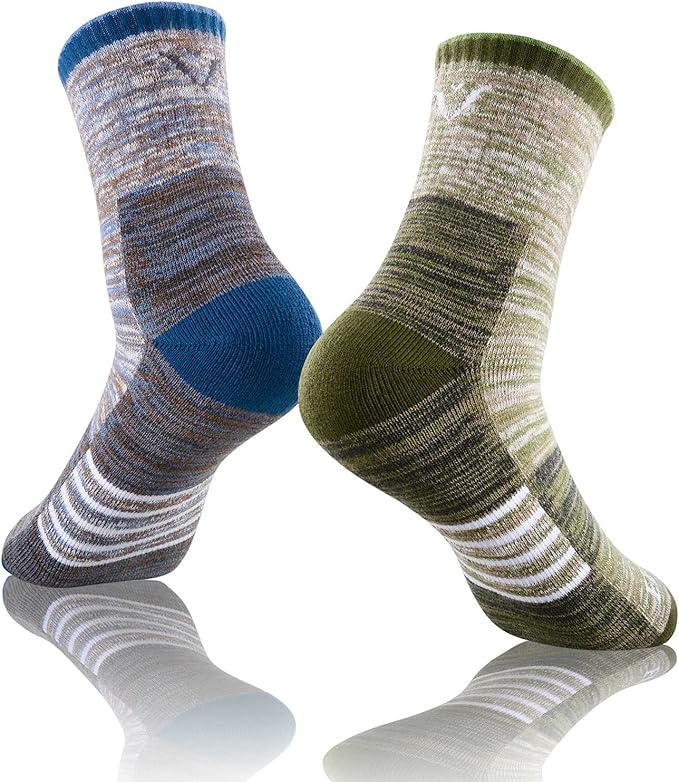 FEIDEER Women's Hiking Walking Socks, Multi-pack Outdoor Recreation Socks Wicking Cushion Crew Socks