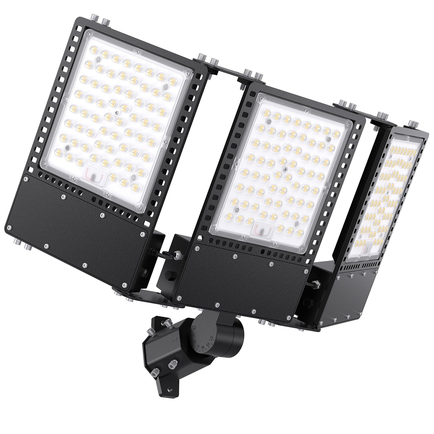SOLLA 2025 New Upgraded 600W Dusk to Dawn LED Parking Lot Light 90000lm 5000K, ETL, AC85-277V, IP67 Waterproof Adjustable 3-Head Street Lights Outdoor, Pole & Wall-Mounted Flood Lights for Stadium