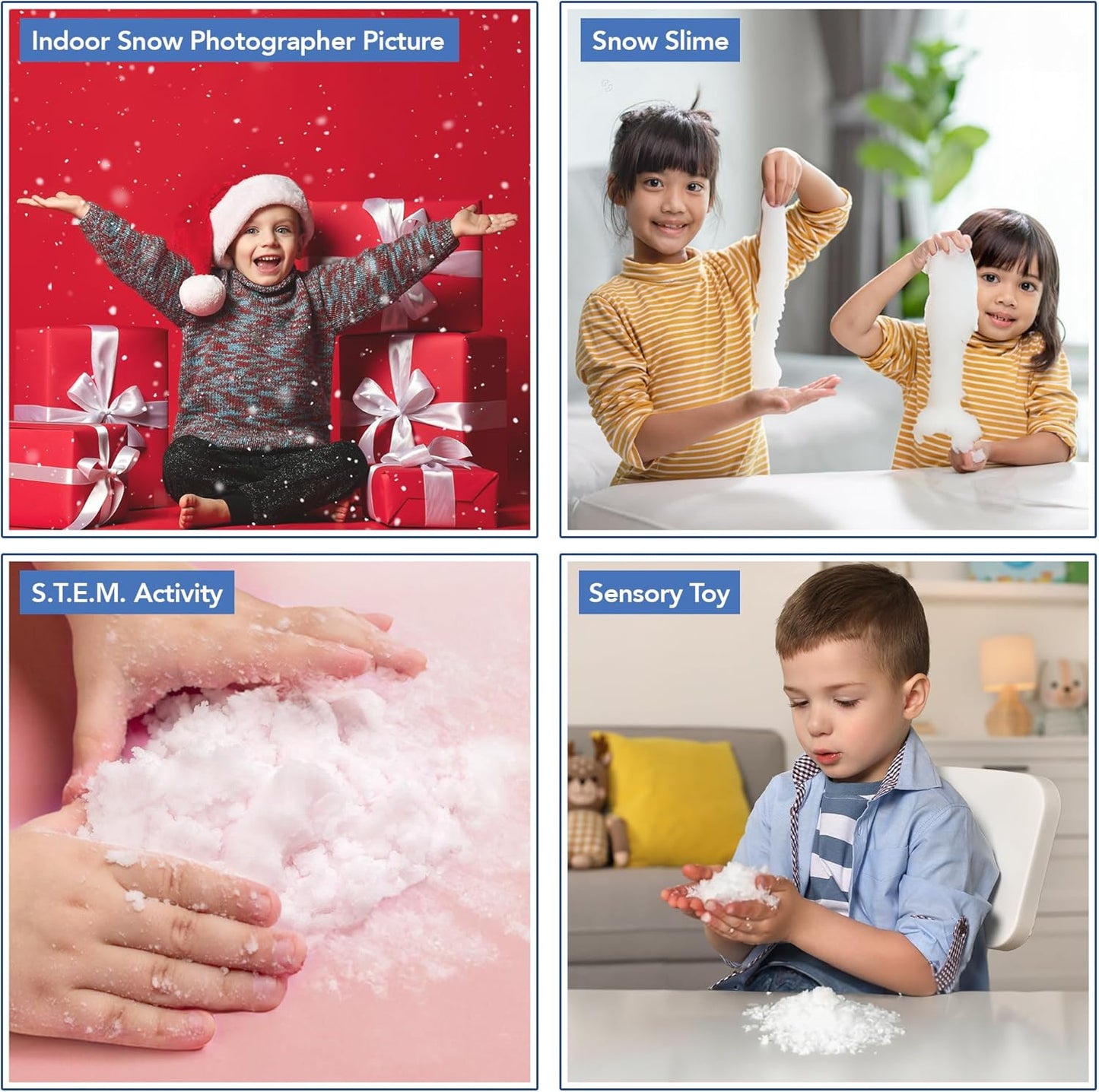 ArtCreativity Instant Snow Powder - Create 4 Gallons of Realistic Fake Snow | Perfect for Sensory Play & Holiday Fun