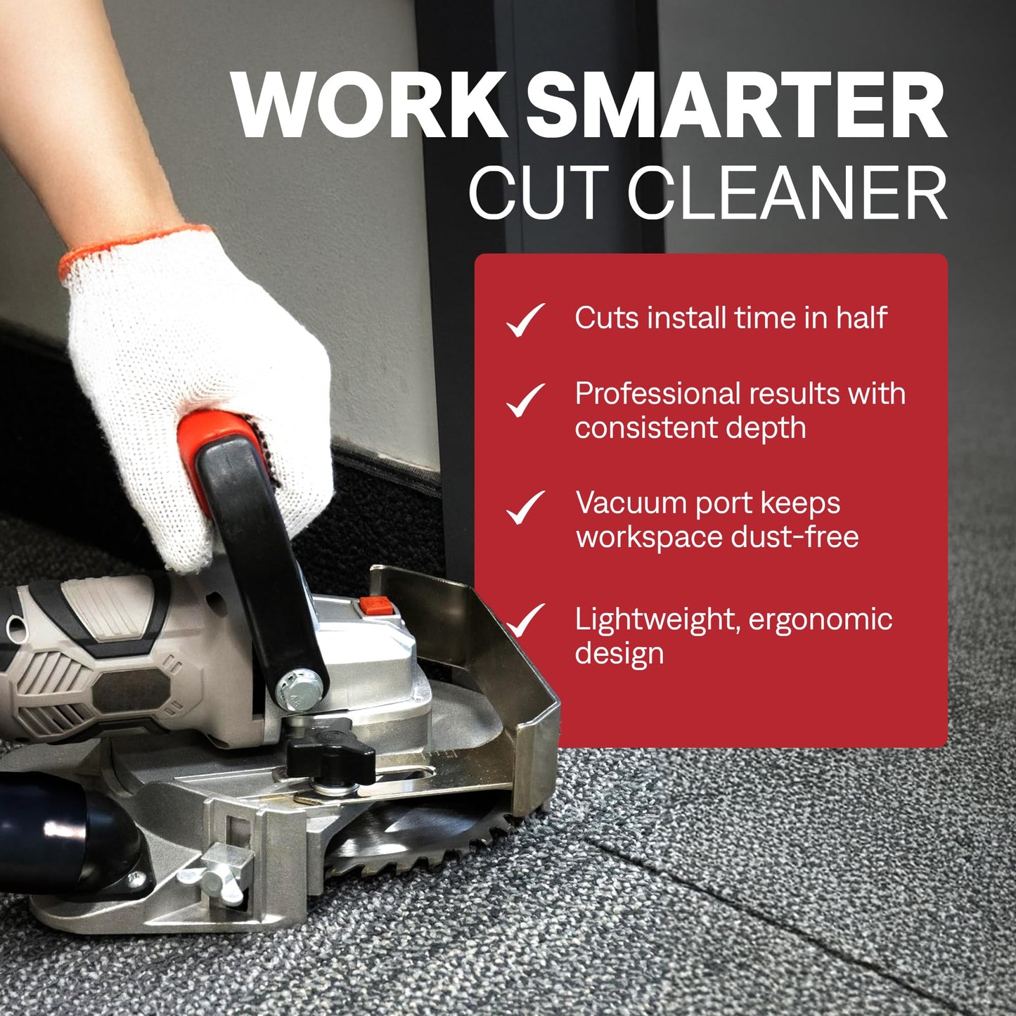 ToolTech 20V Cordless Undercut Saw Kit, 8000 RPM Jamb Saw With 4.0mAh Battery and Charger Included, For Door Jambs, Trim, Baseboard Precision Cuts and Flooring