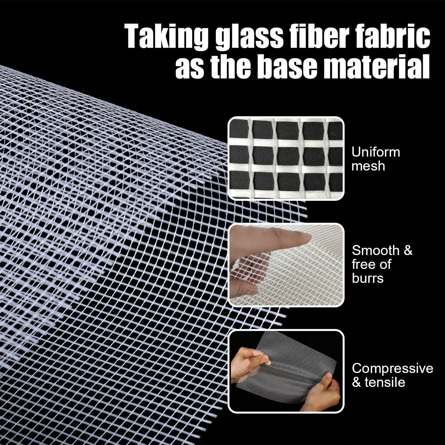 Fiberglass Mesh 3.2ft x 328ft,Fiberglass Mesh Plastering Mesh Enhanced Strength and Stability for Walls