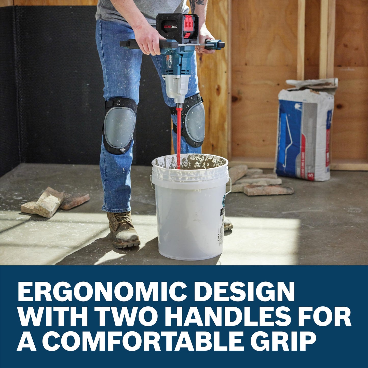 BOSCH GRW18V-160 18V Brushless High Torque Mixer - Variable Speed, Soft-Start Technology, with KickBack Control (Bare Tool)