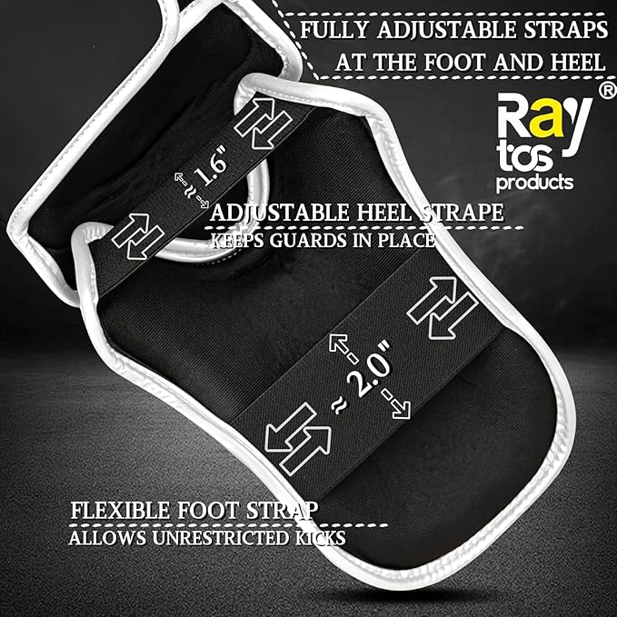 Muay Thai Shin Guards - MMA Kickboxing Leg Instep Protective Pads, Martial Art Sparring Gear for BJJ Karate Boxing Taekwondo Training, Men Adults Kids Children