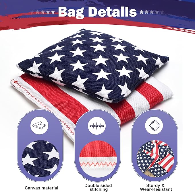 Cornhole Board Set for Adults - 4x2ft, Corn Hole Game with Scoreboard, Outdoor Yard & Lawn Games, Heavy-Duty Wood Construction, Includes 8 Durable Bean Bags, Family Sports