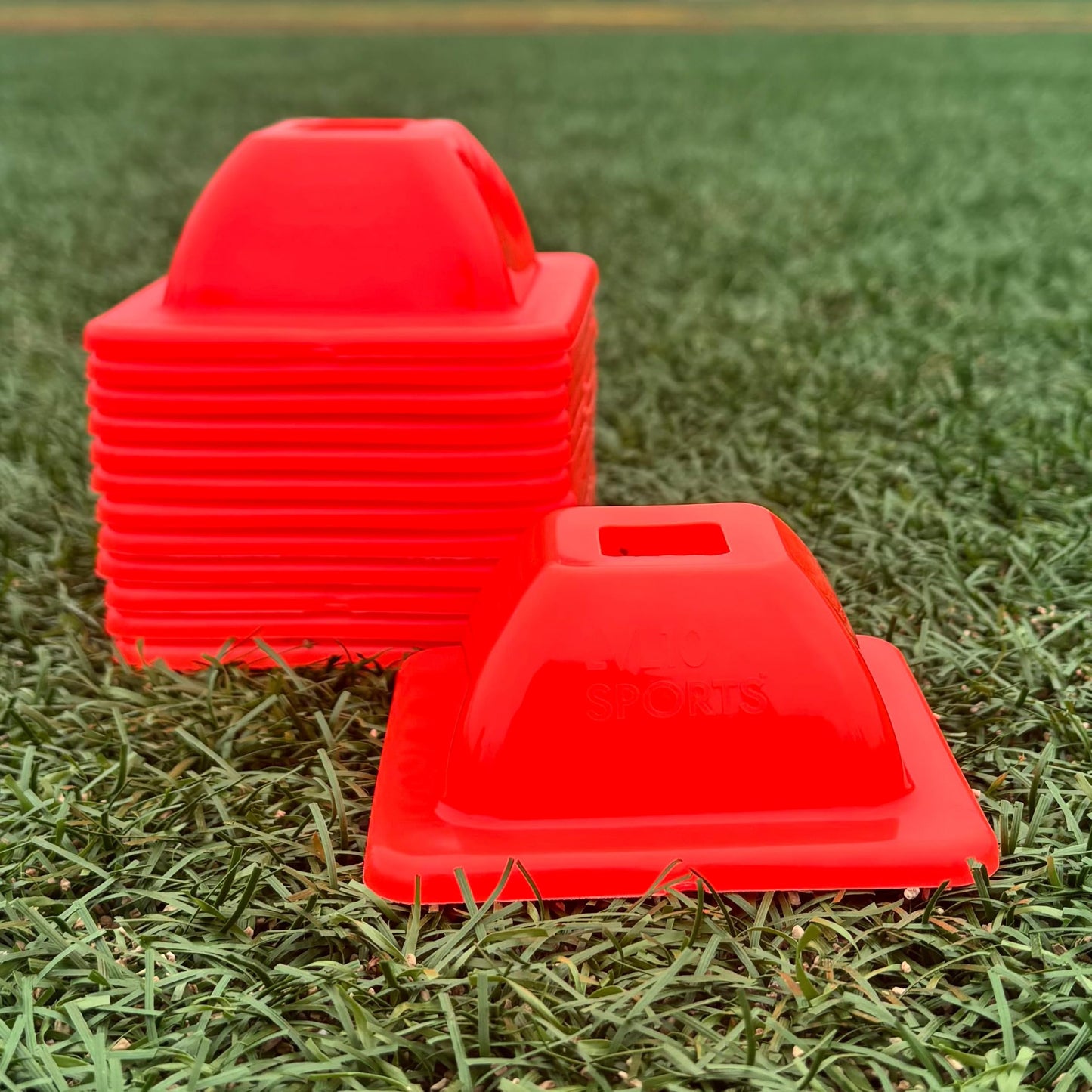 LVL10 Pro Training Cones - 2" Mini Soccer Cones for Sports Training - for Basketball, Football, Basketball and Agility Drills - Soccer Field Markers that Won't Crack, Slide or Fly