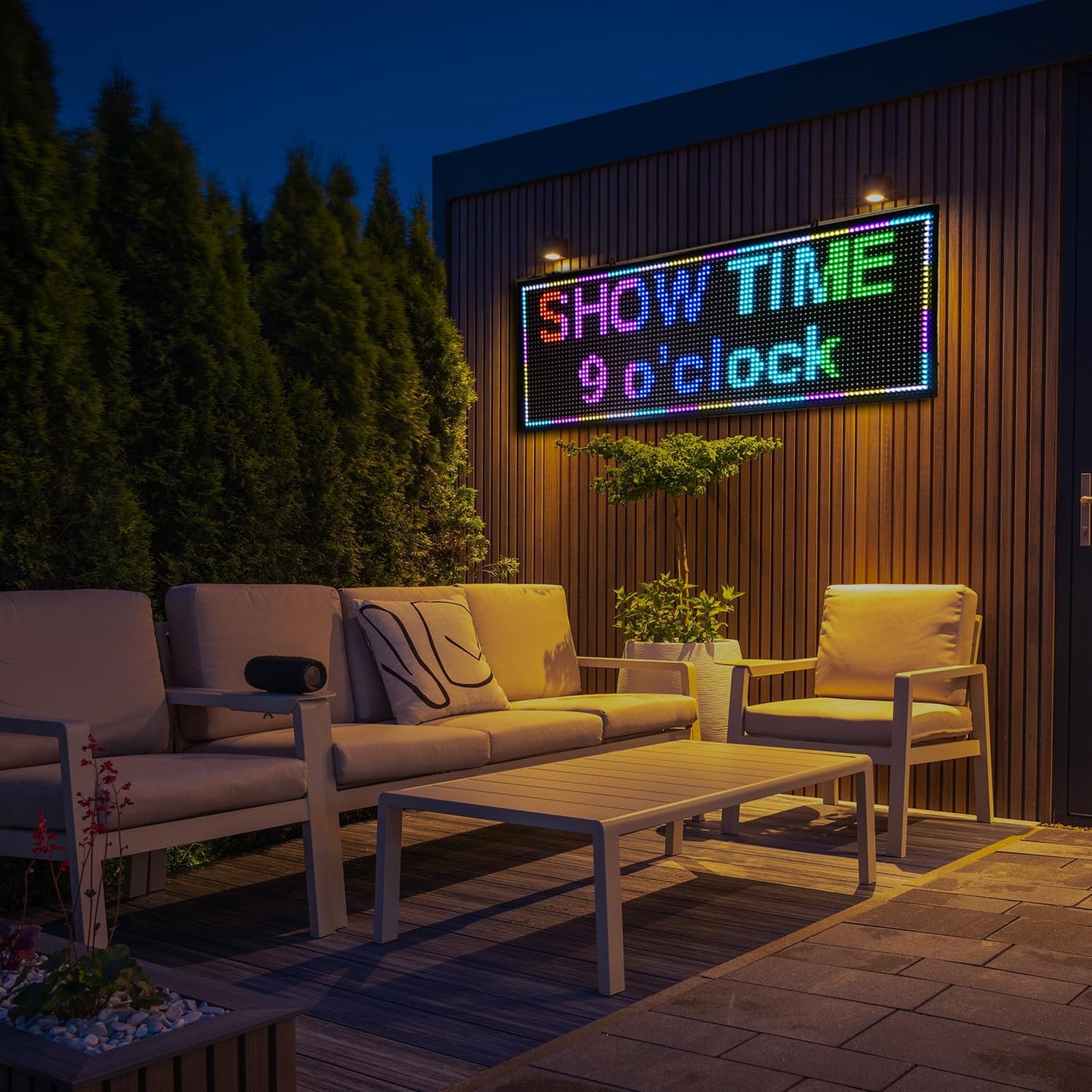 P10 Programmable Scrolling LED SIGN 40"×14" LED Display, 4000cd/m³ High Brightness led Display with WIFI+USB, Indoor Outdoor Digital Sign Screen, SMD Technology Open Sign for Advertising Advertising