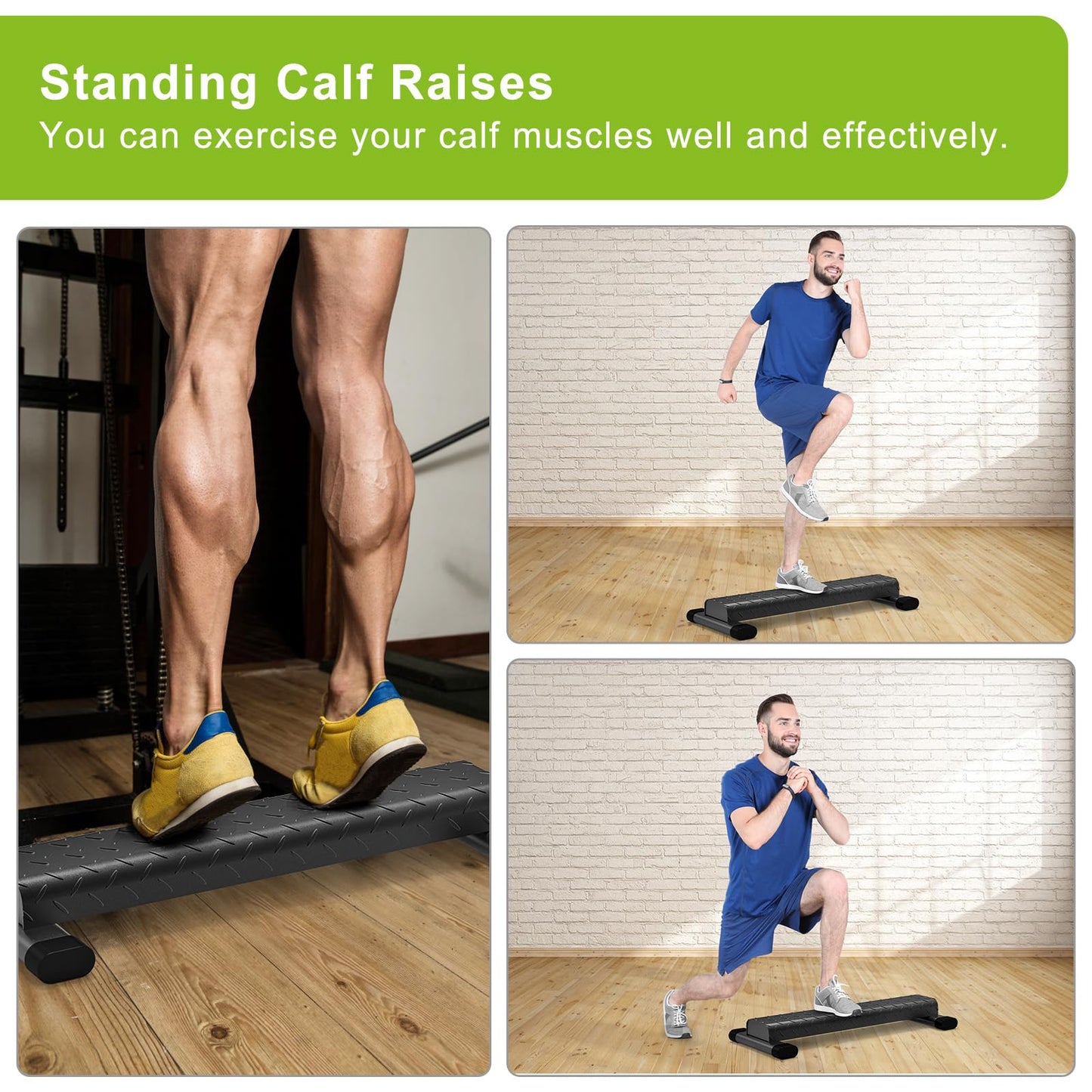 Kipika Versatile Calf Raise Bar - Heavy Duty Steel Standing Calf Raise Machine for Home Gym, Anti-Slip Design - Perfect for Calf Raises, Squats, Foot Stretches & Dip Exercises - Supports up to 800lbs (C: (4.7" Wide Tube))