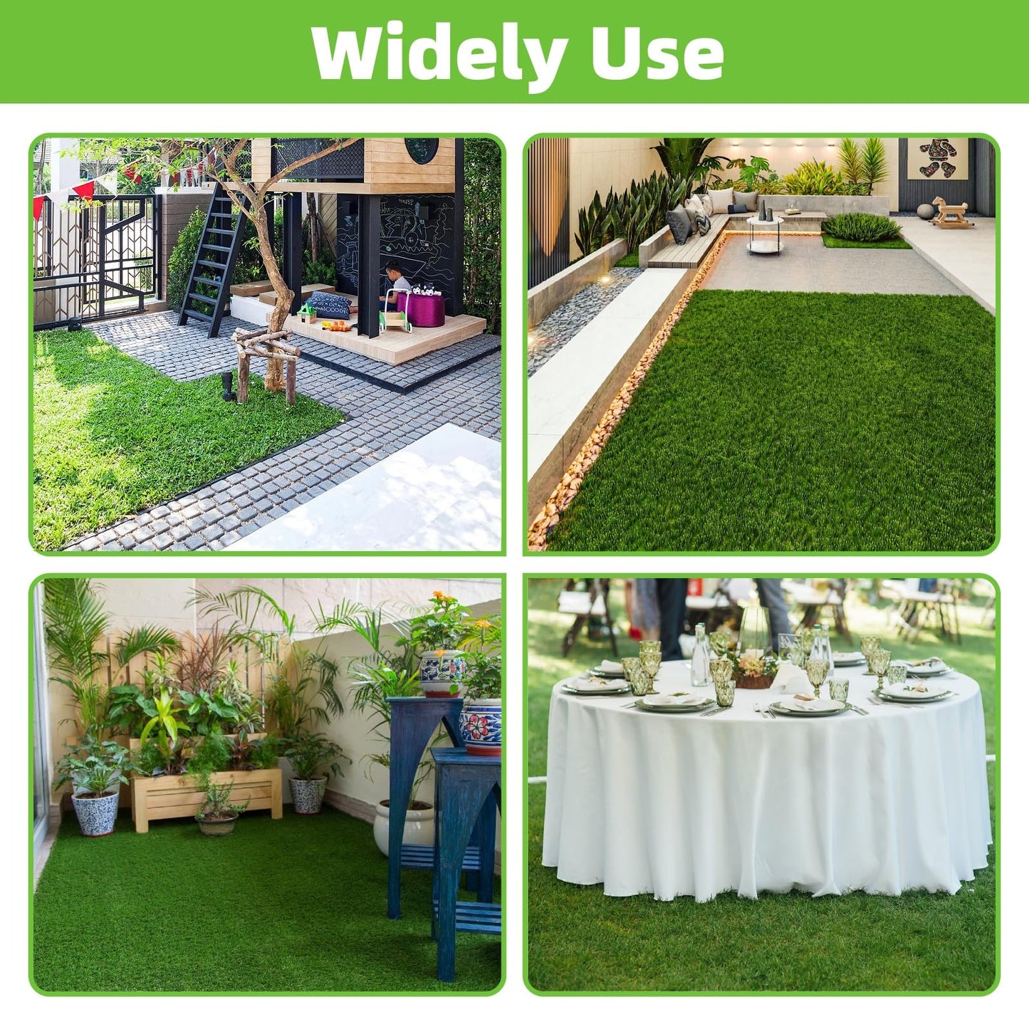 MYOYAY Artificial Grass Turf Rug, 3.3ft x 33 ft Large Realistic Grass Lawn Carpet Roll,1.18" Thick Synthetic Turf Mat with Drain Holes for Indoor Outdoor Garden Landscape Dog -109 sq. ft