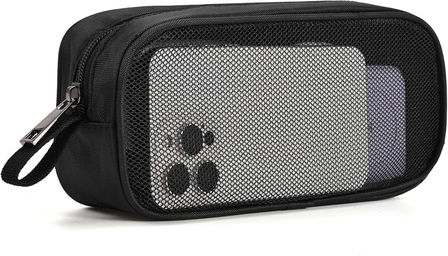 Lidwot Breathable Mesh Nylon Travel Organizer - Portable Cable pouch & Tool Case for Laptop Charger, Mouse, Power Bank