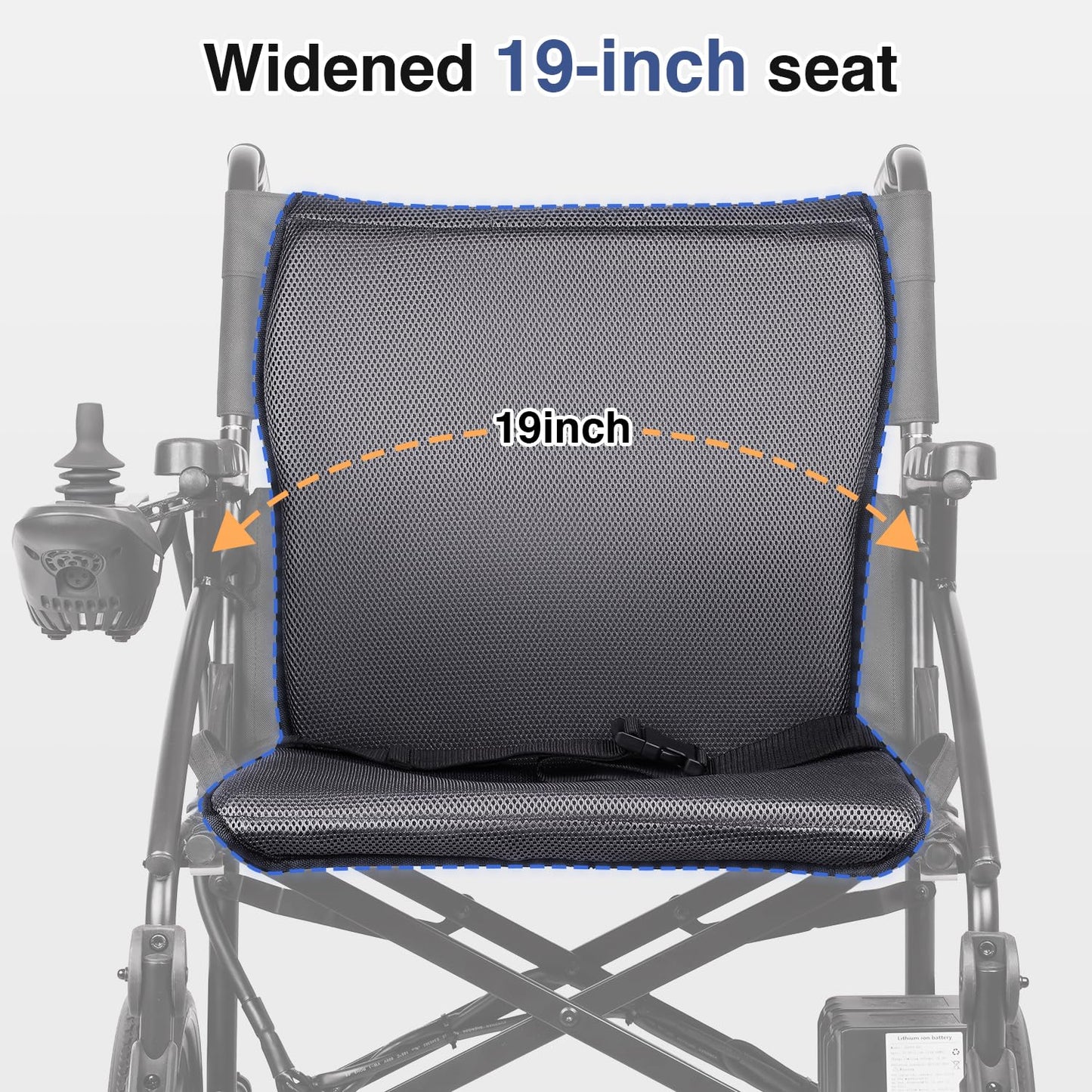 Zurcheel SLF30 Electric Wheelchair, Foldable Durable Motorized Wheelchairs for Adults with 19 Inch Seat and Supports Up to 300 lbs Airline Approved(36 Lbs, Grey)