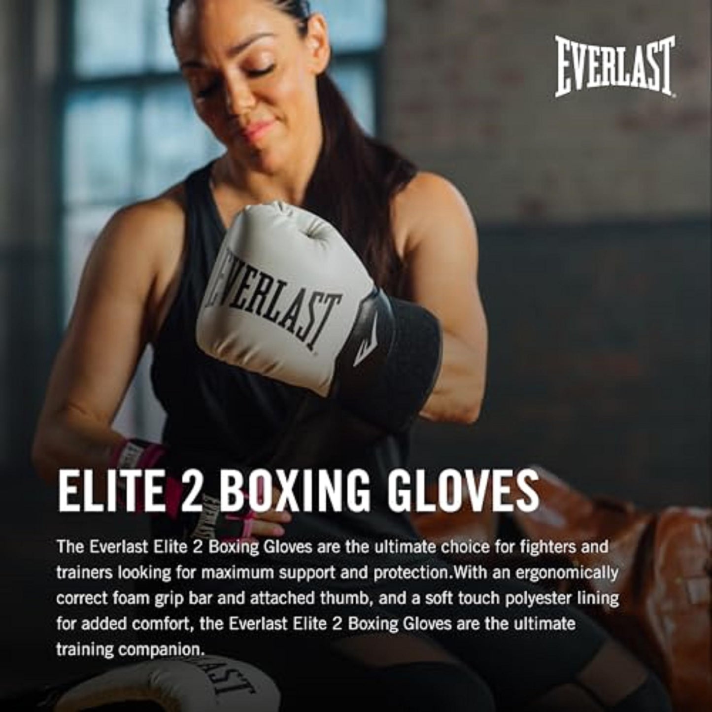 Everlast Elite 2 Boxing Gloves | Pro Training & Heavy Bag Gloves | Men & Women | Ventilated Palm | Multi-Layer Protection | Black/Gold, 16 oz
