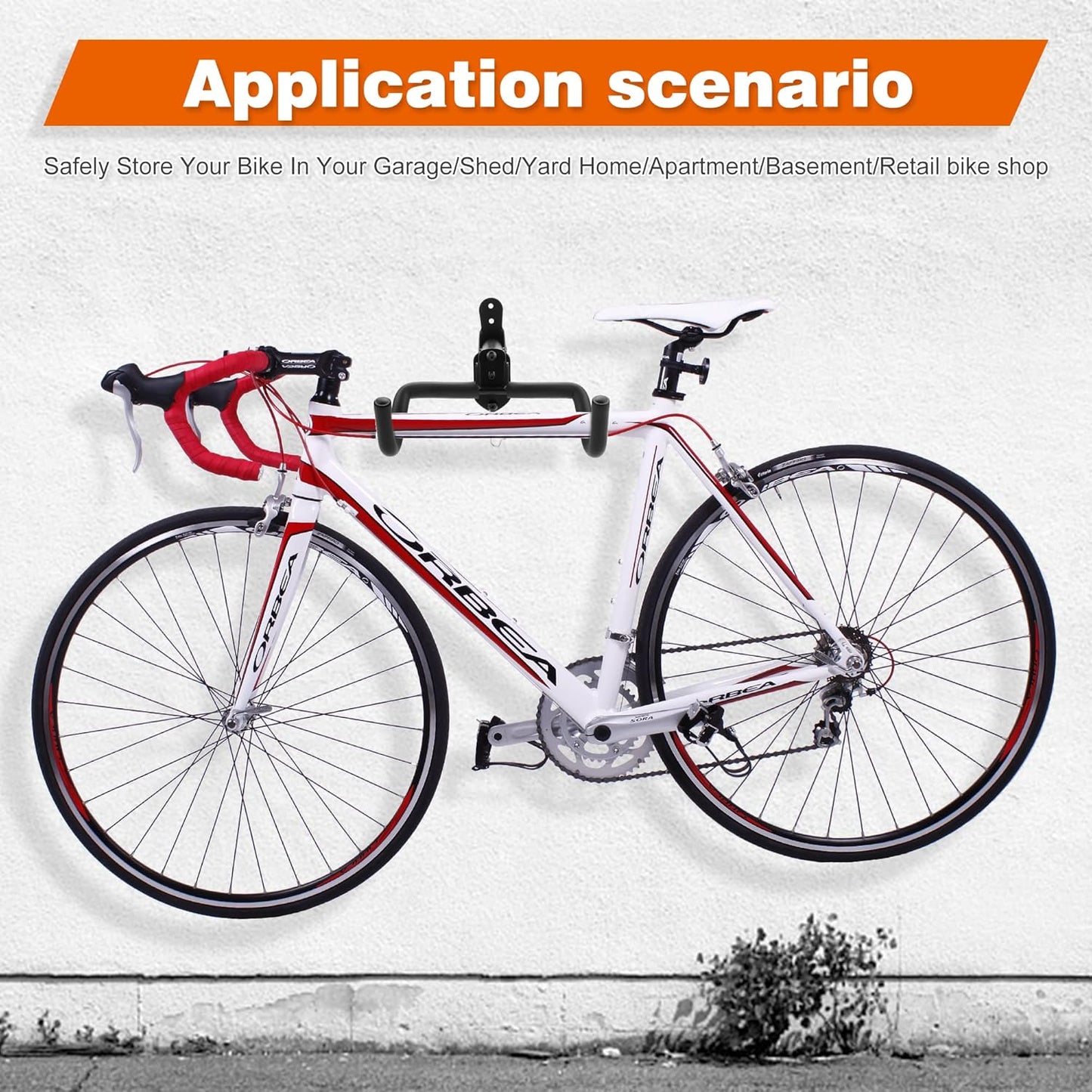 Skiennix Bike Rack - Durable Wall Mount Bicycle Storage Hanger | 2-Pack for Indoor Use