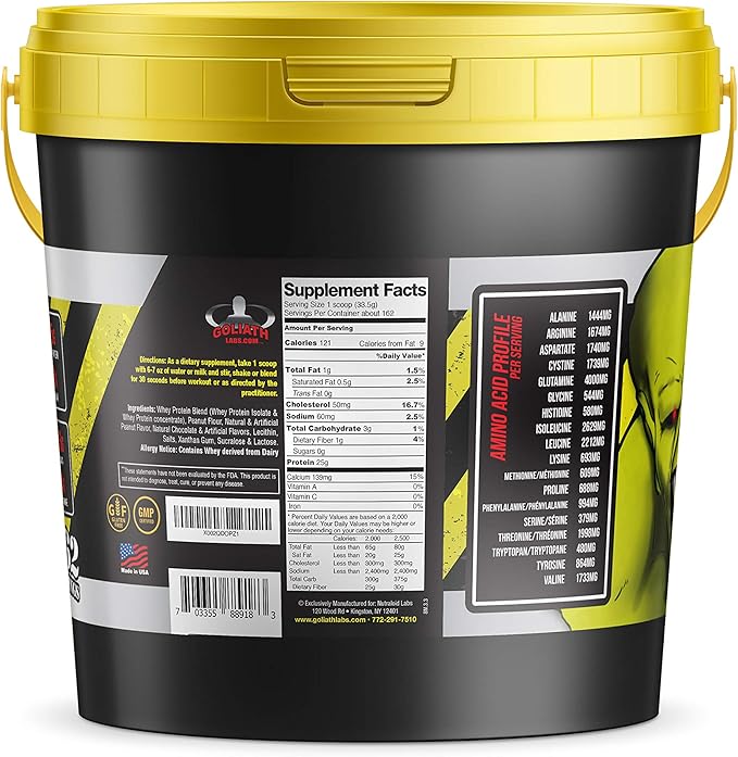 Muscle Protein Whey Powder [12 lbs/Pack of 1]??Cold Filtered, 25g Pure Protein, 6.6g BCAAs (Packaging May Vary) (12LB, Peanut Butter Chocolate)